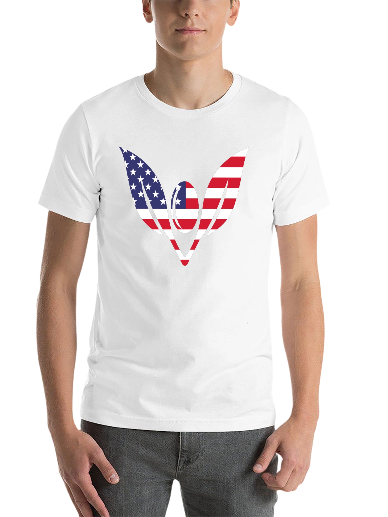 Black American Flag Wings T-Shirt - Patriotic Tee view 14
