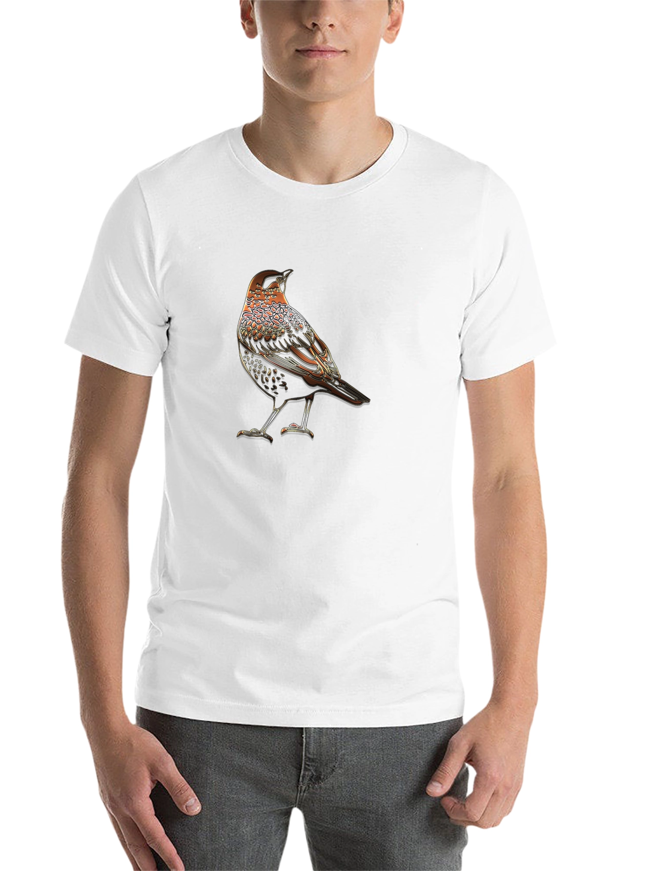 Black Bird Graphic Black T-Shirt - Unique Animal Tee view 14