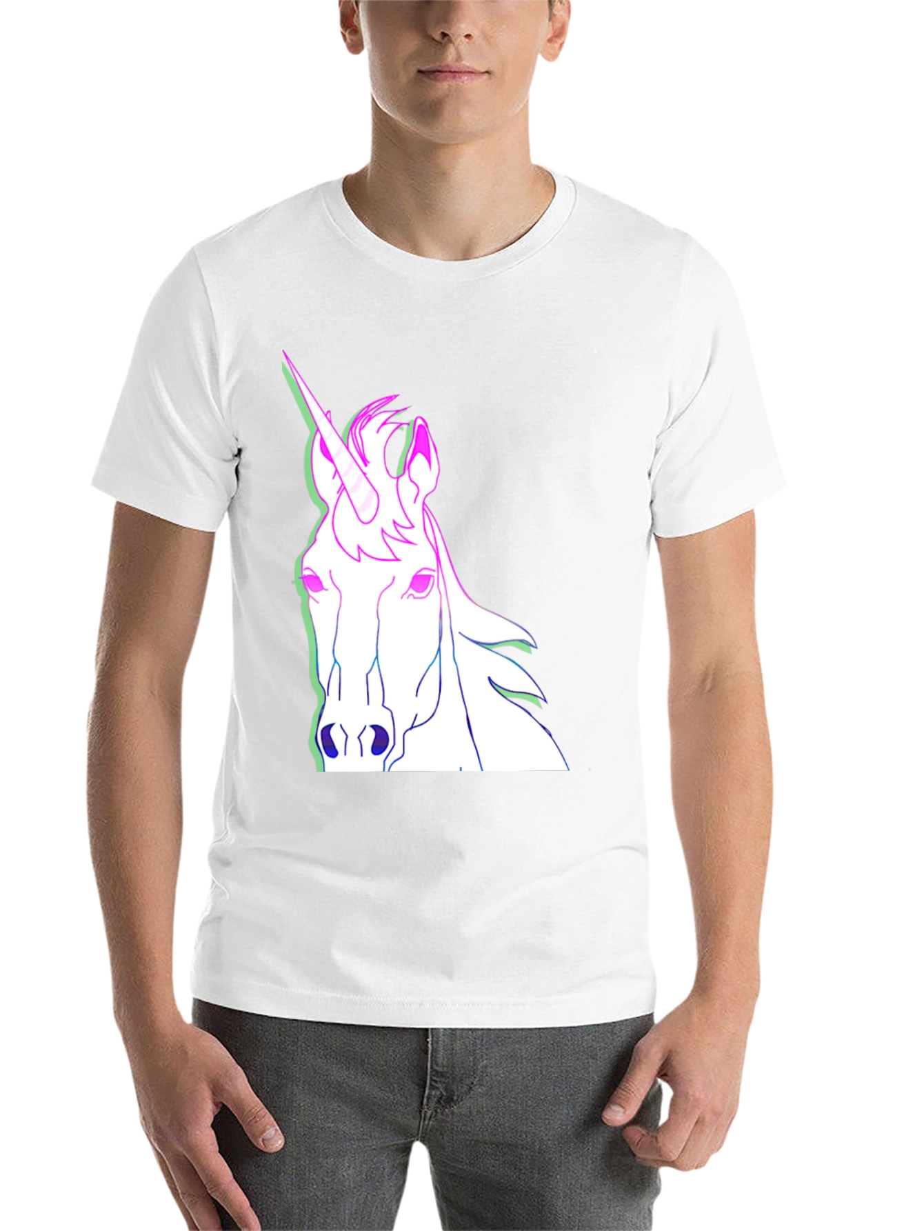 Black Unicorn Graphic Tee - Men's Black T-Shirt view 14