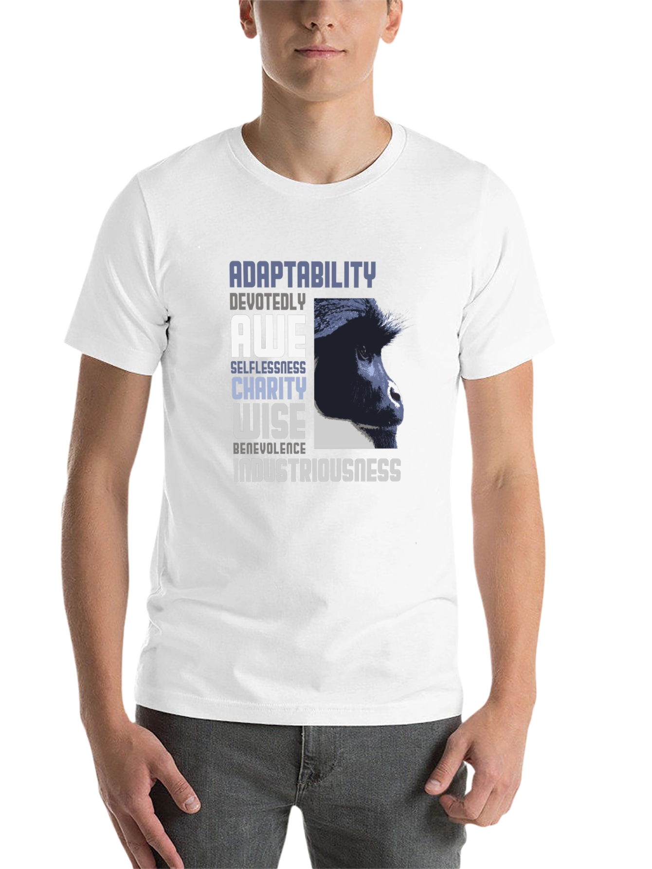Black Adaptability Gorilla Graphic Tee - Unisex view 14