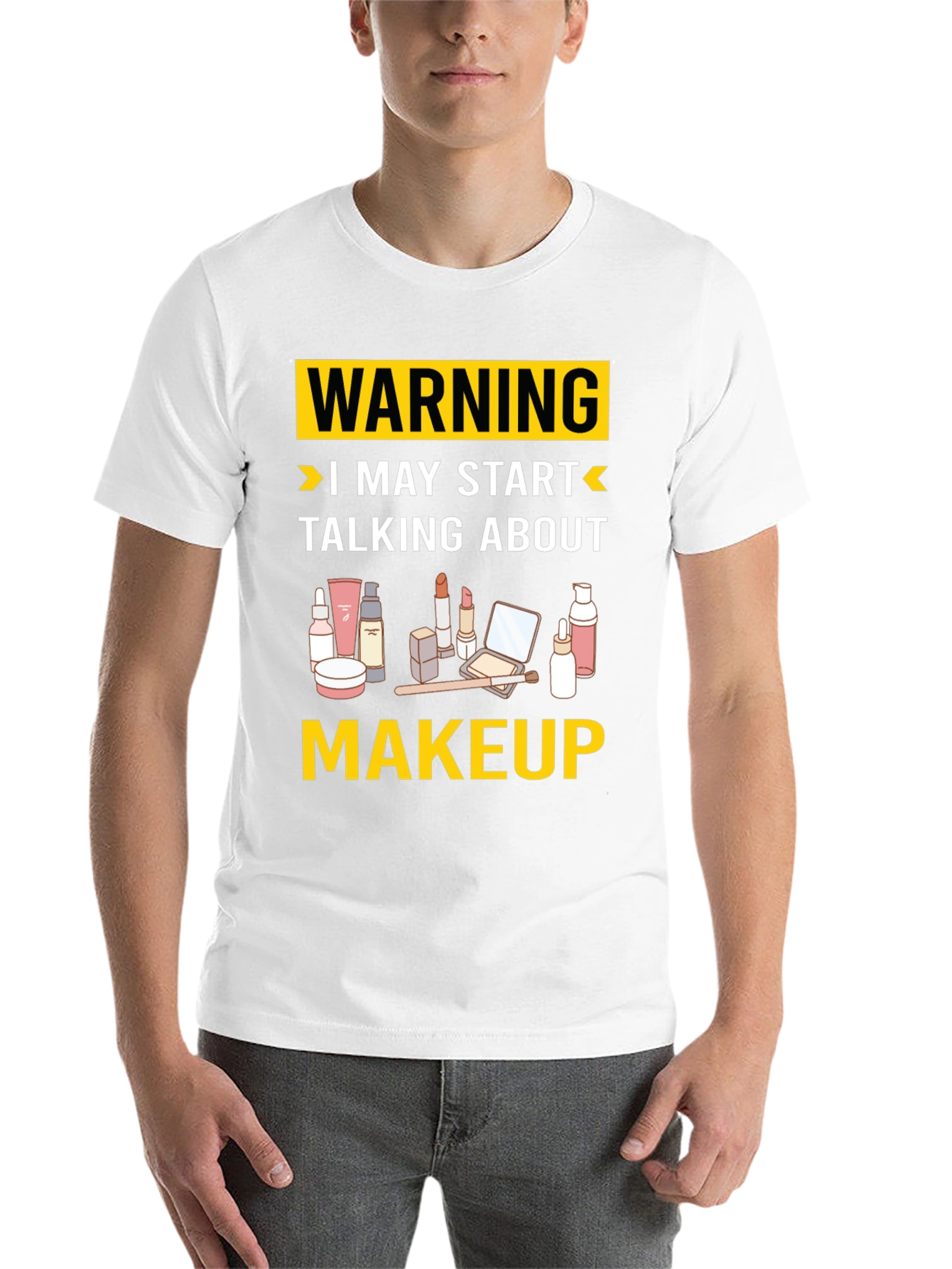Black Warning Makeup T-Shirt view 14