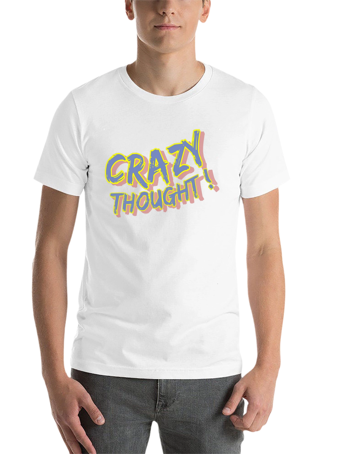Black Crazy Thought Graphic T-Shirt - Men's Black Tee view 14