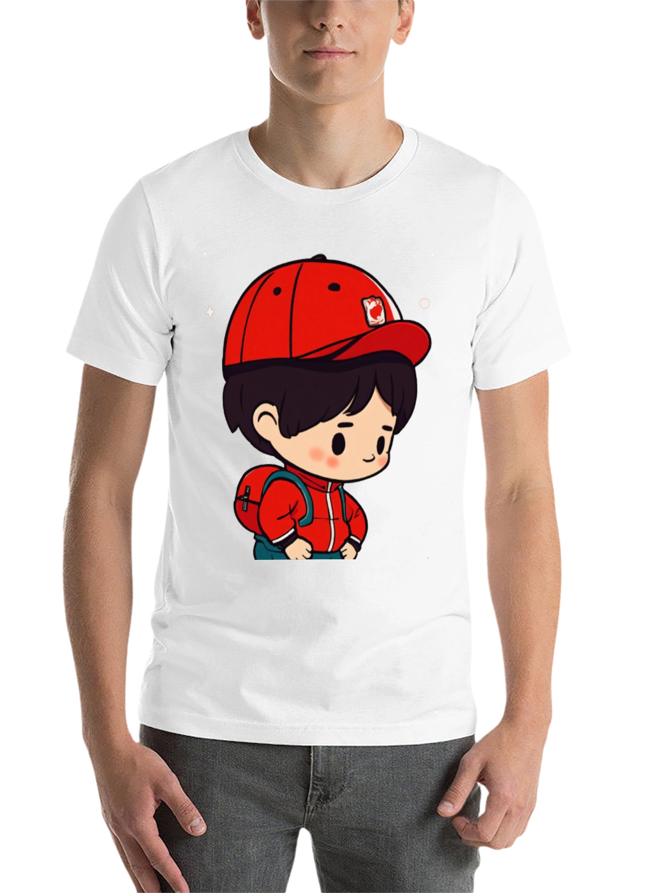 Black Cartoon Boy Black T-Shirt view 14