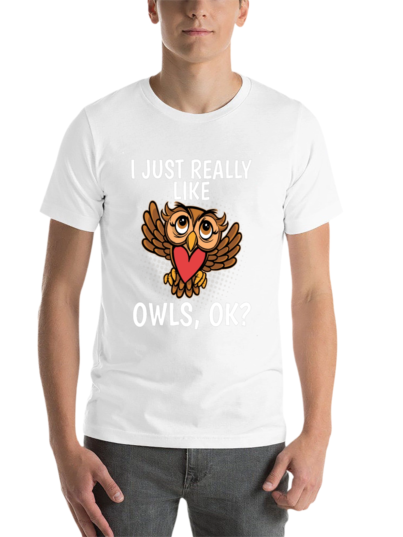 Black Cute Owl Lover T-Shirt - I Just Really Like Owls, OK? view 14