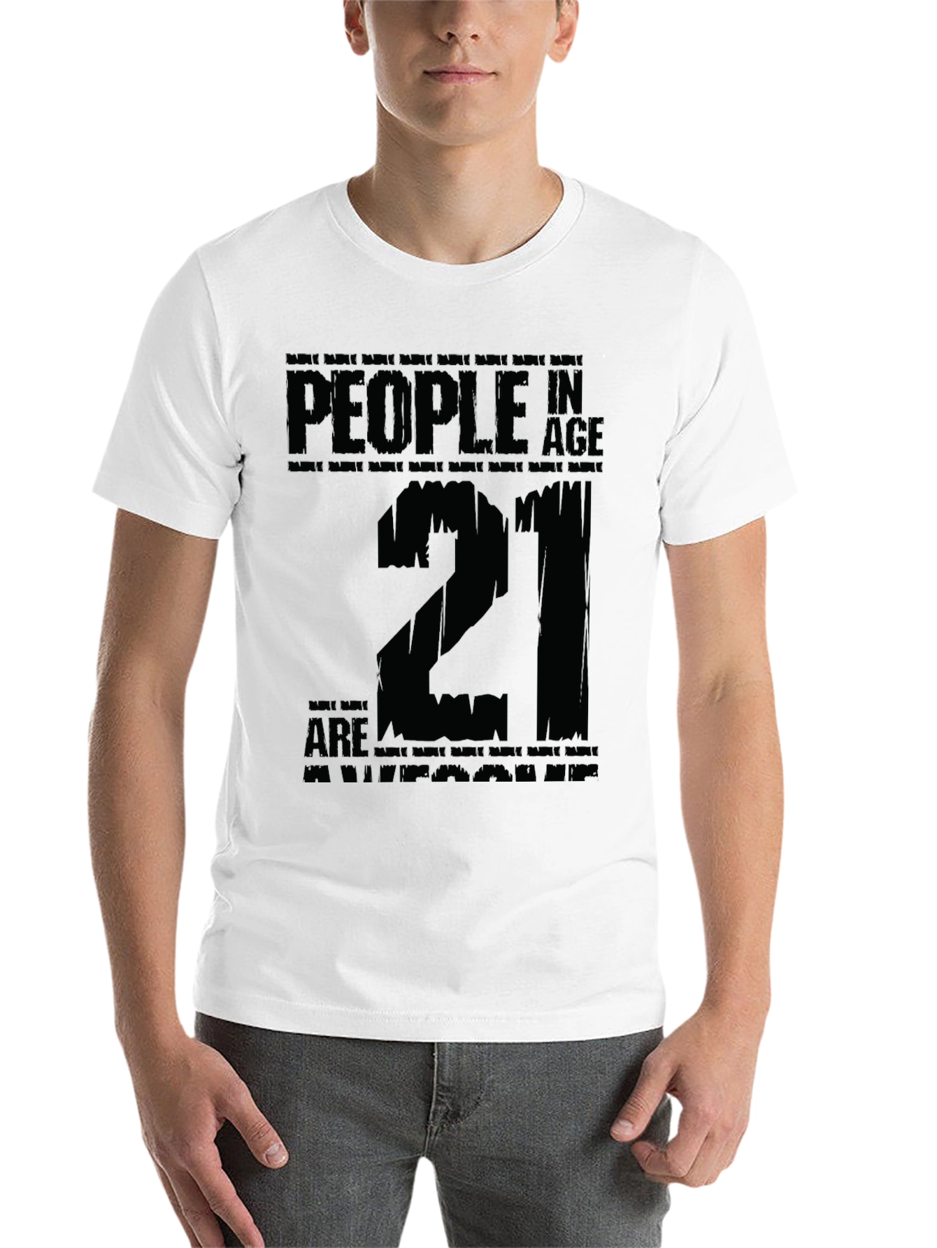 Black 21st Birthday T-Shirt - People in Age Twenty One view 14
