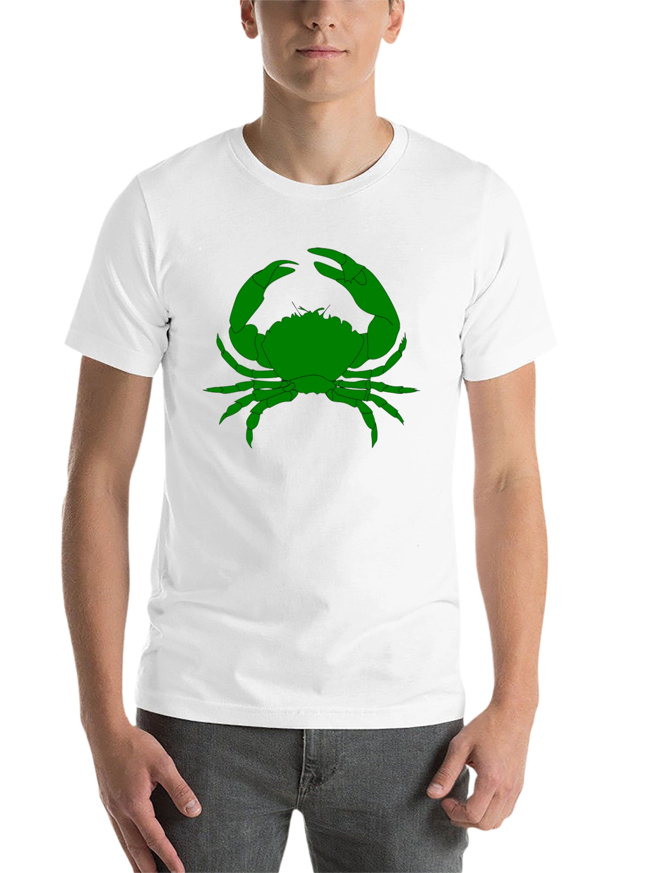 Black Green Crab Graphic T-Shirt - Black view 14