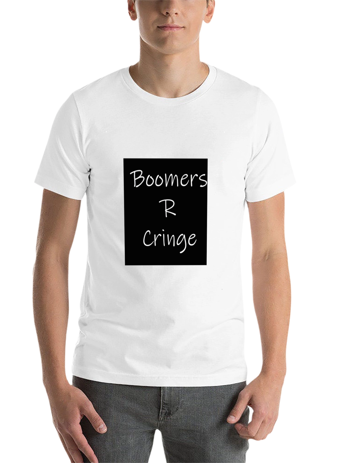 Black Boomers R Cringe Black T-Shirt view 14