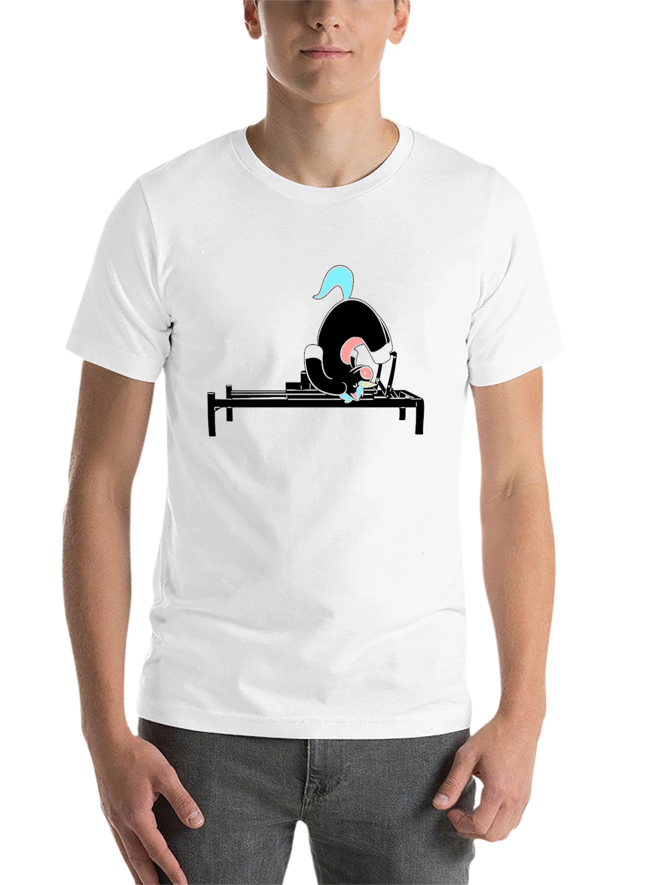 Black Black Cat Pilates T-Shirt - Funny Yoga Workout Tee view 14