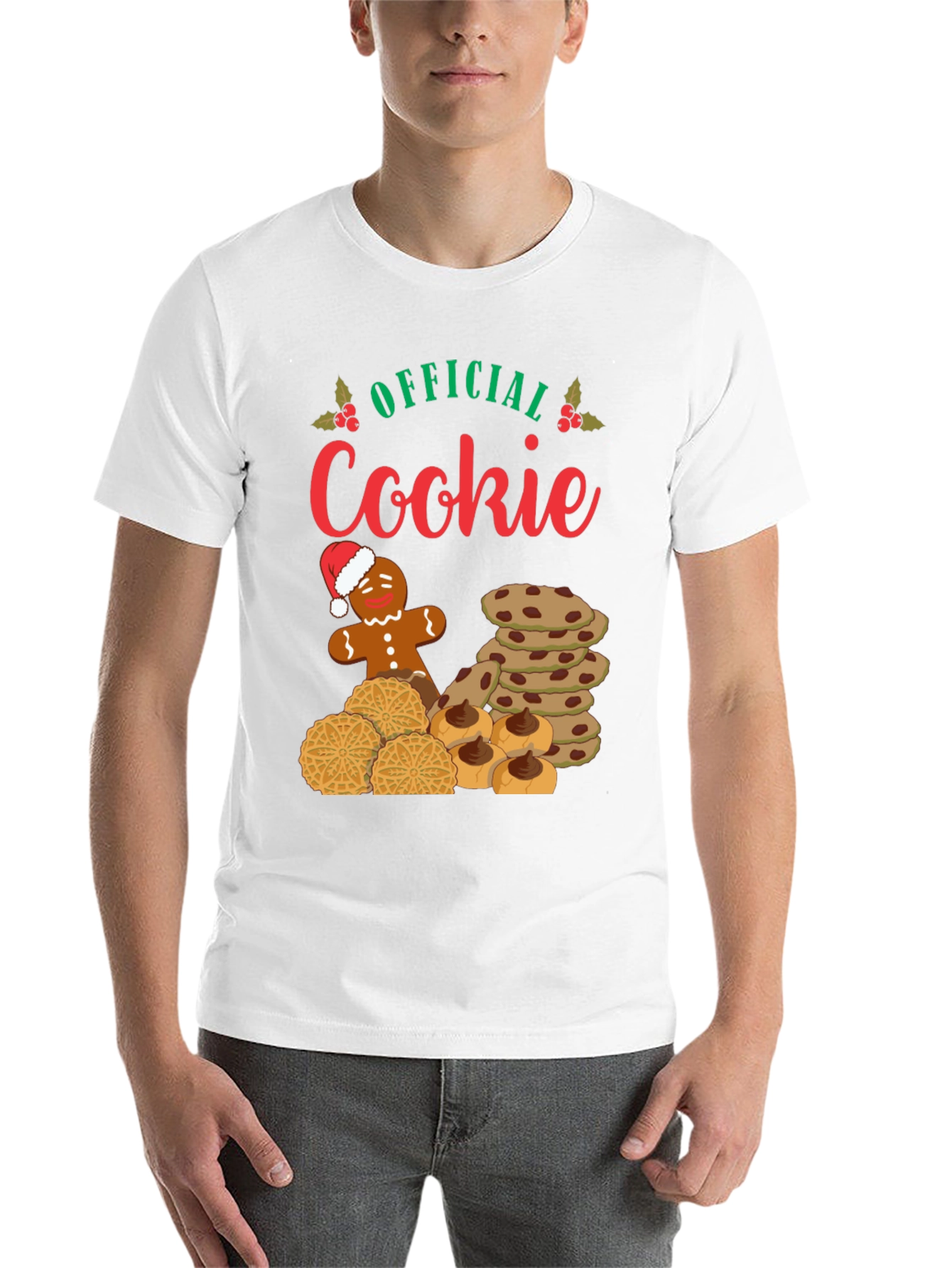 Black Official Cookie Christmas T-Shirt view 14