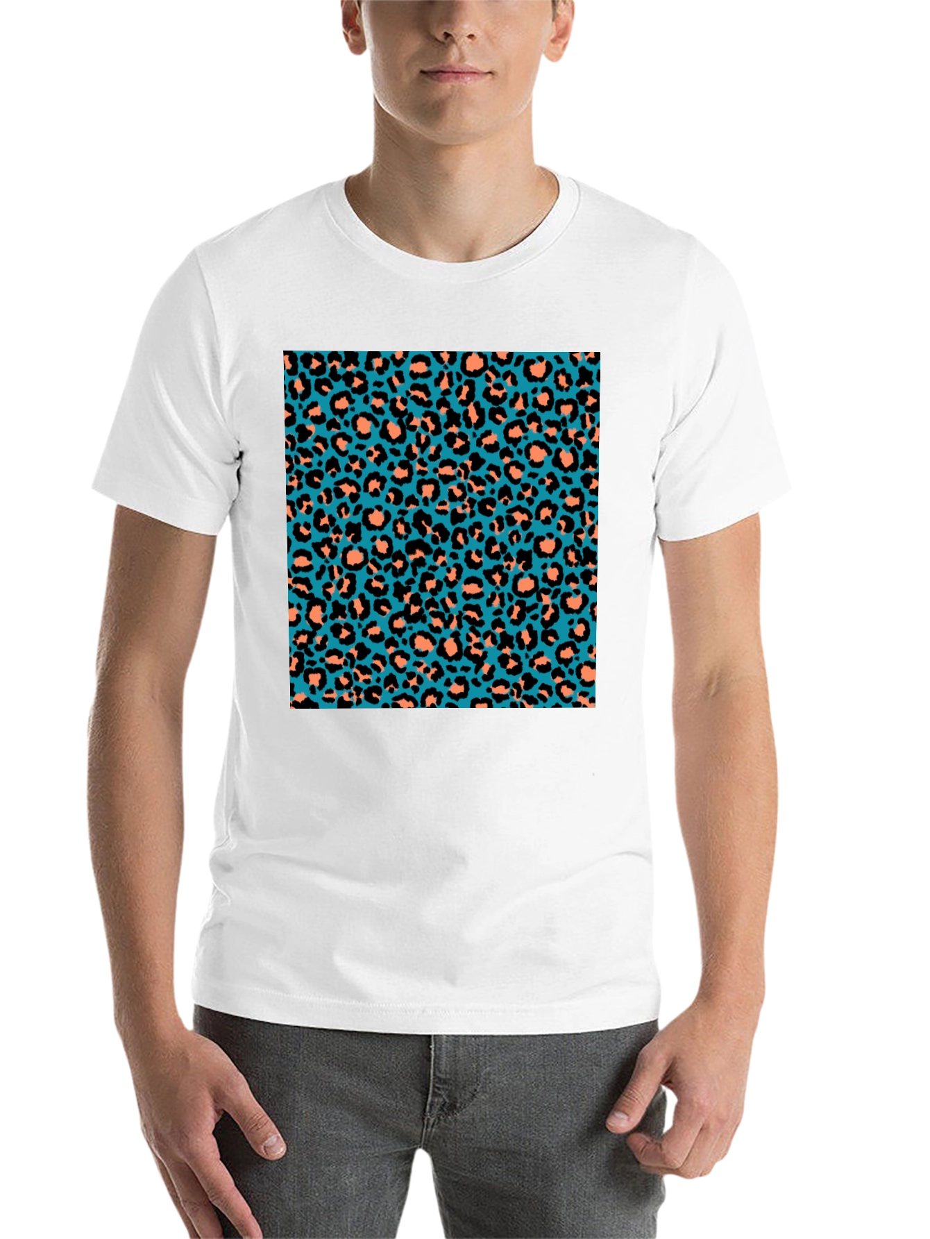 Black Funky Leopard Print Tee view 14