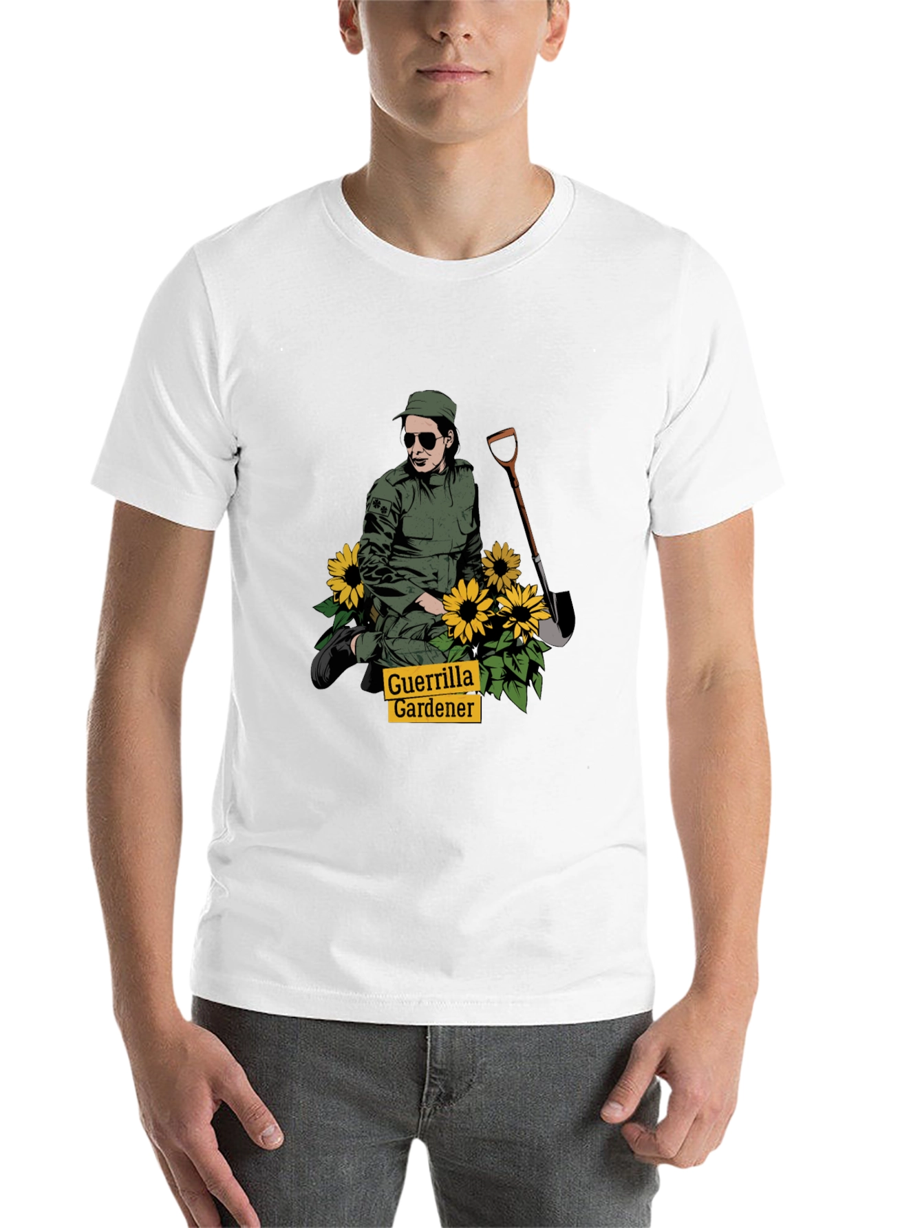 Guerrilla Gardener T-Shirt - Black, Graphic Tee - 14