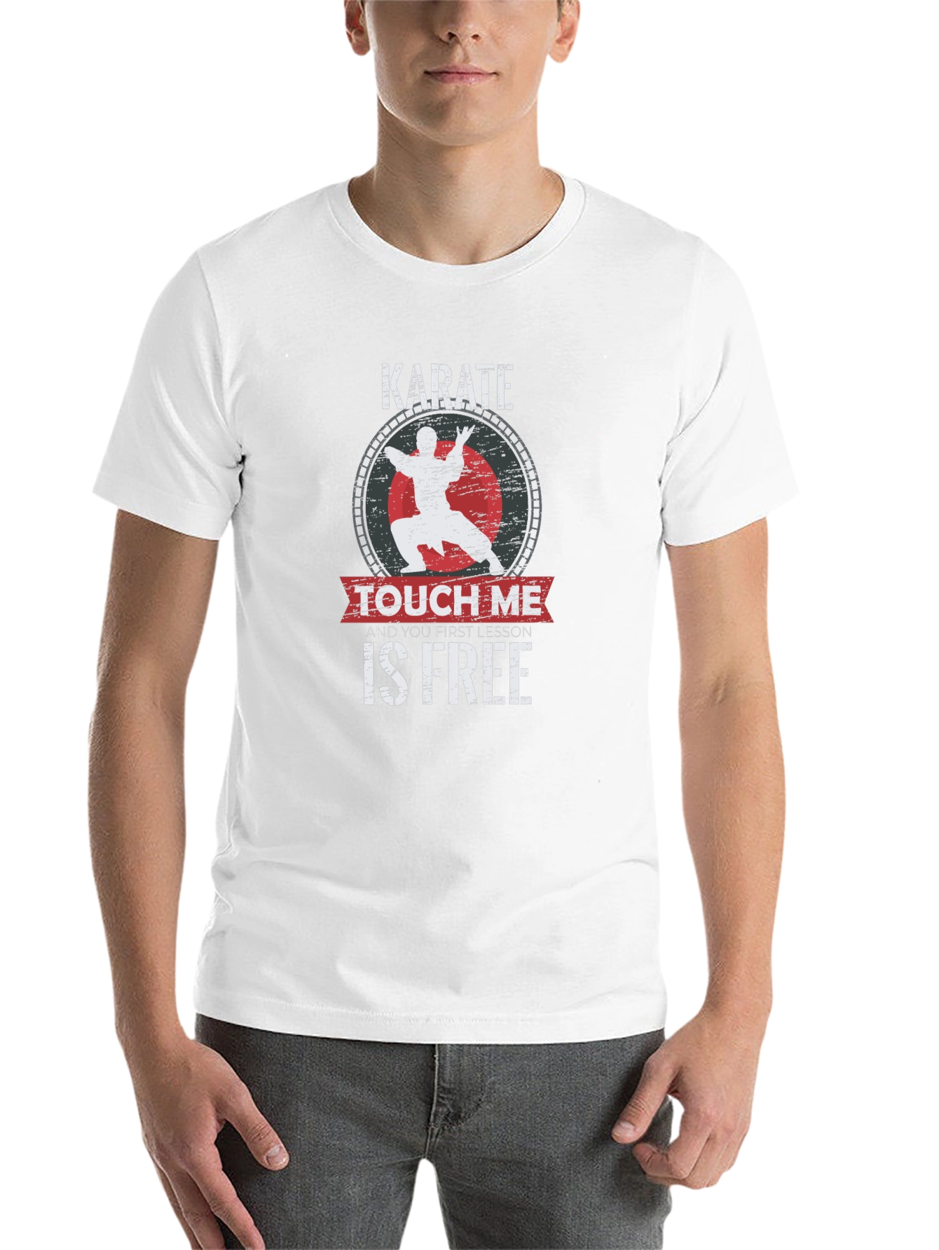 Black Karate Touch Me T-Shirt - Funny Martial Arts Tee view 14