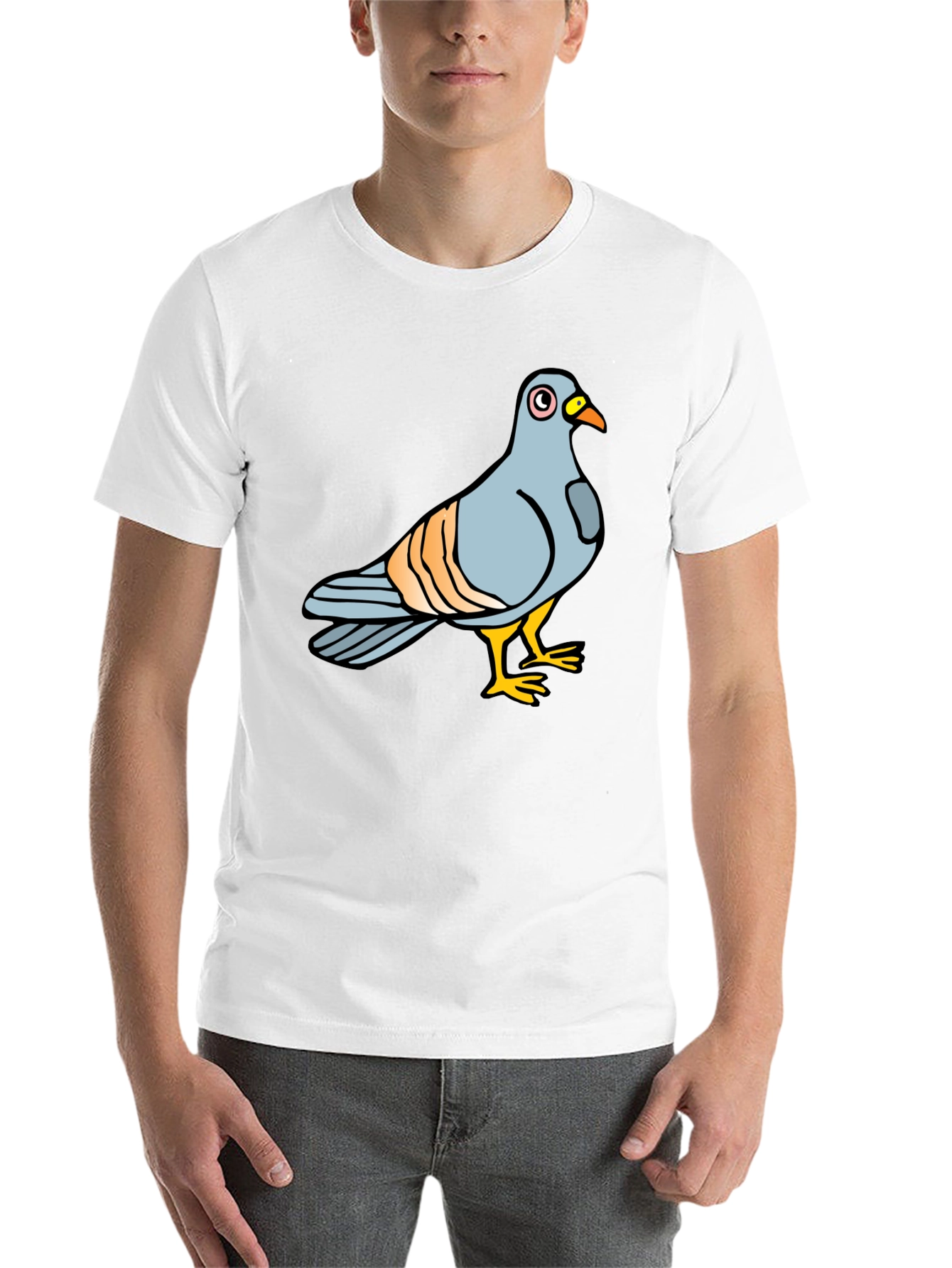 Black Pigeon Graphic Tee - Soft Cotton Black T-Shirt view 14