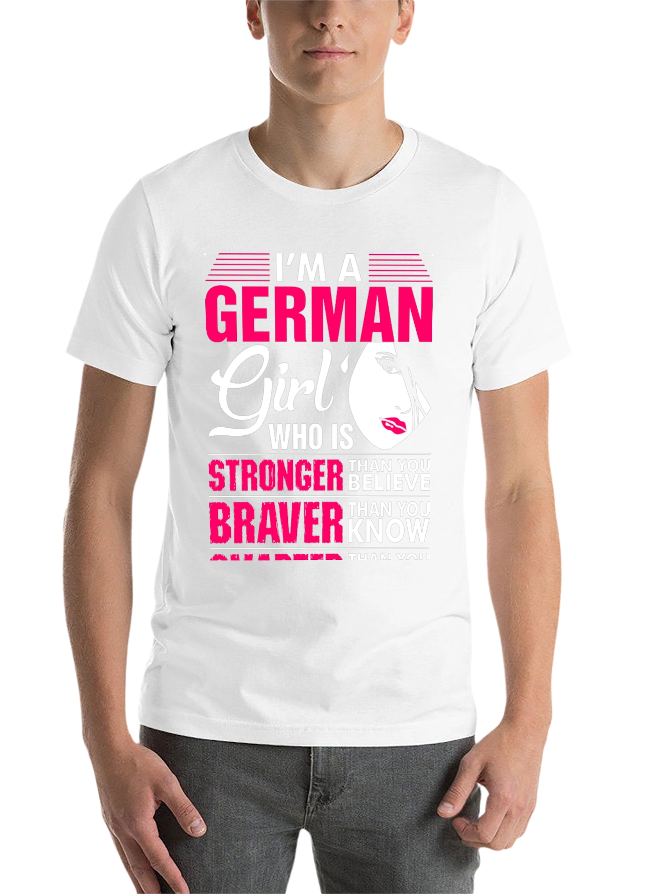 Black German Girl Graphic T-Shirt - Strong, Brave & Smart view 14
