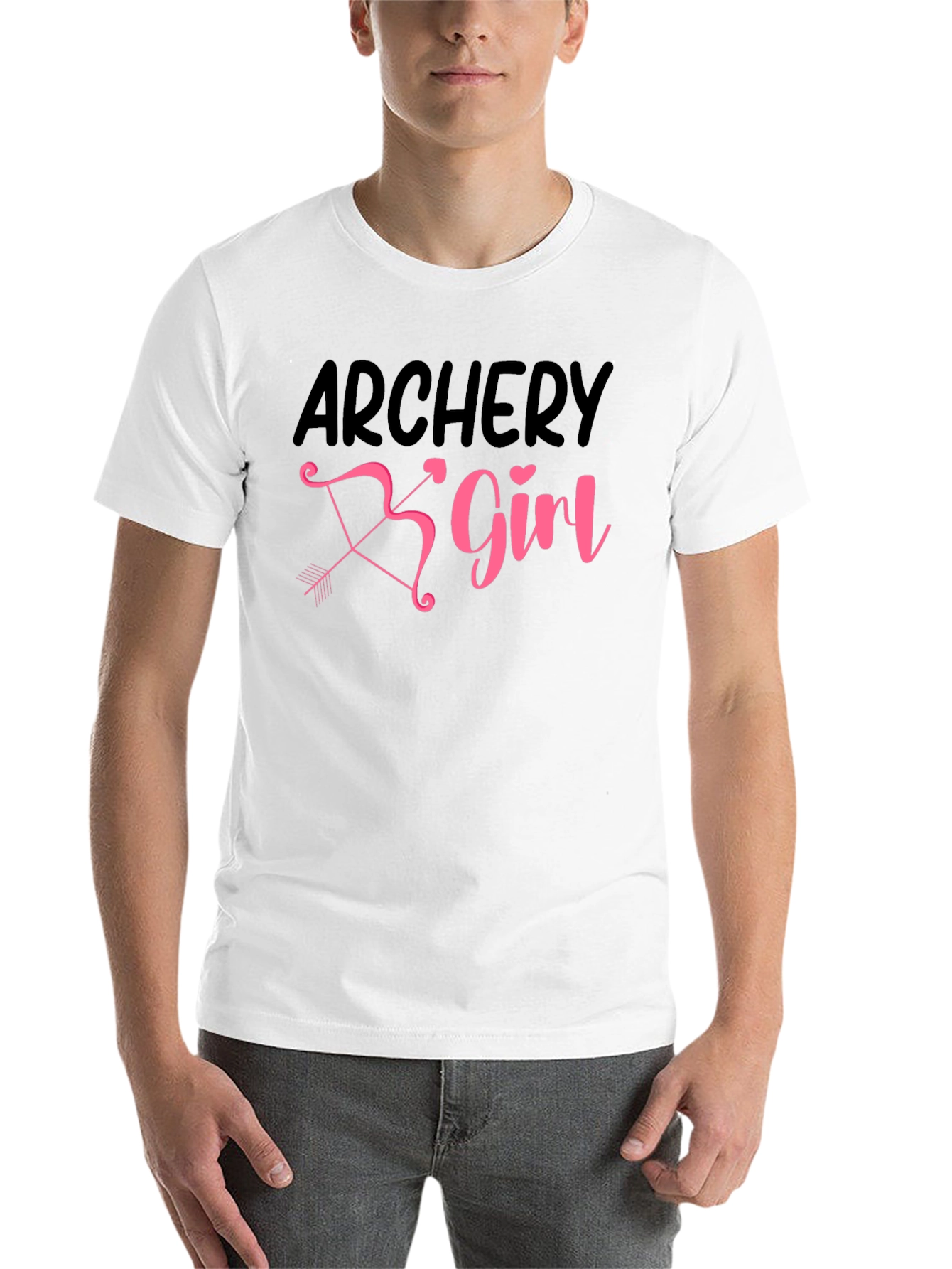 Black Archery Girl Bow Arrow Graphic T-Shirt view 14
