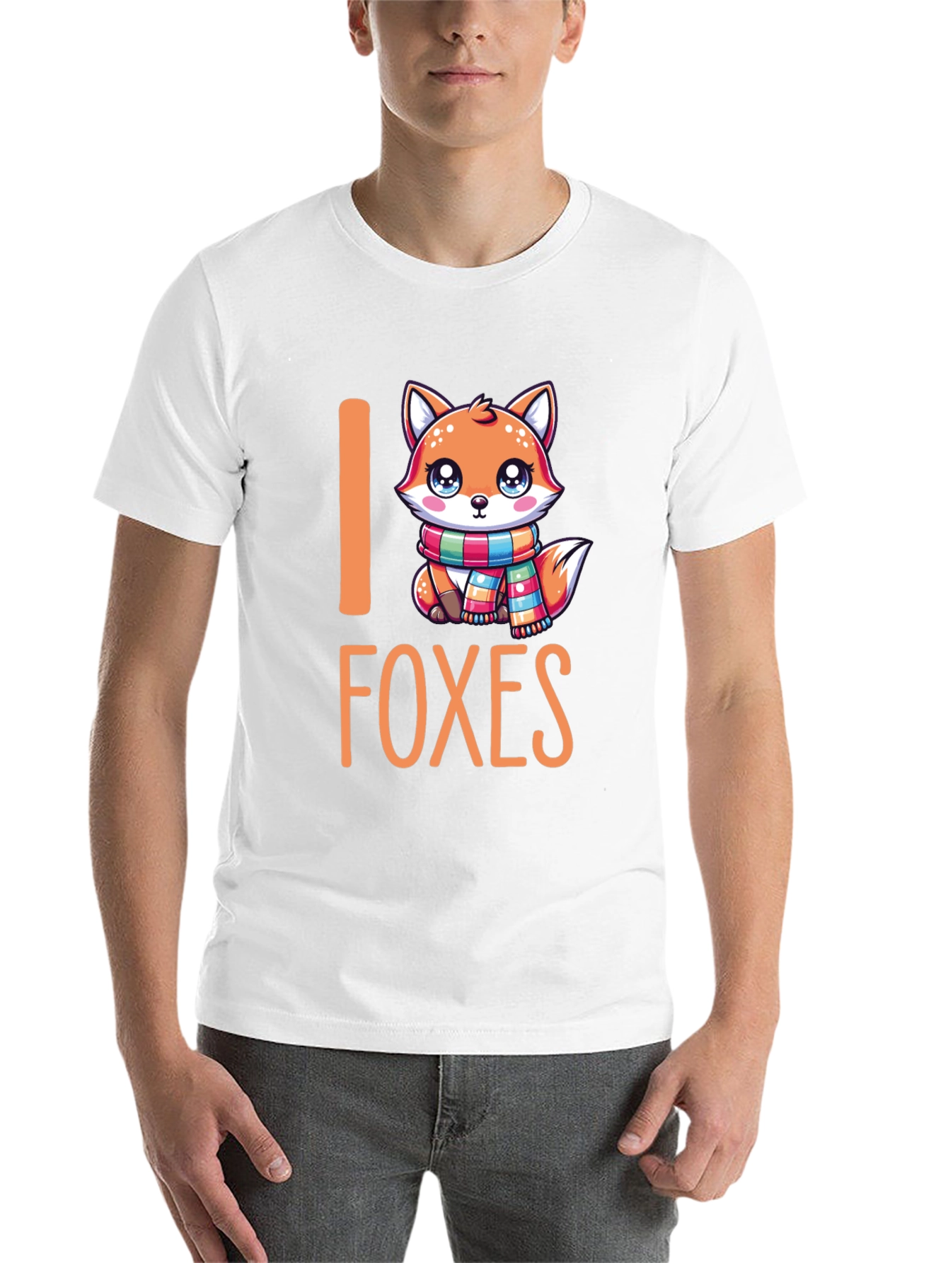 Black I Love Foxes Graphic T-Shirt view 14