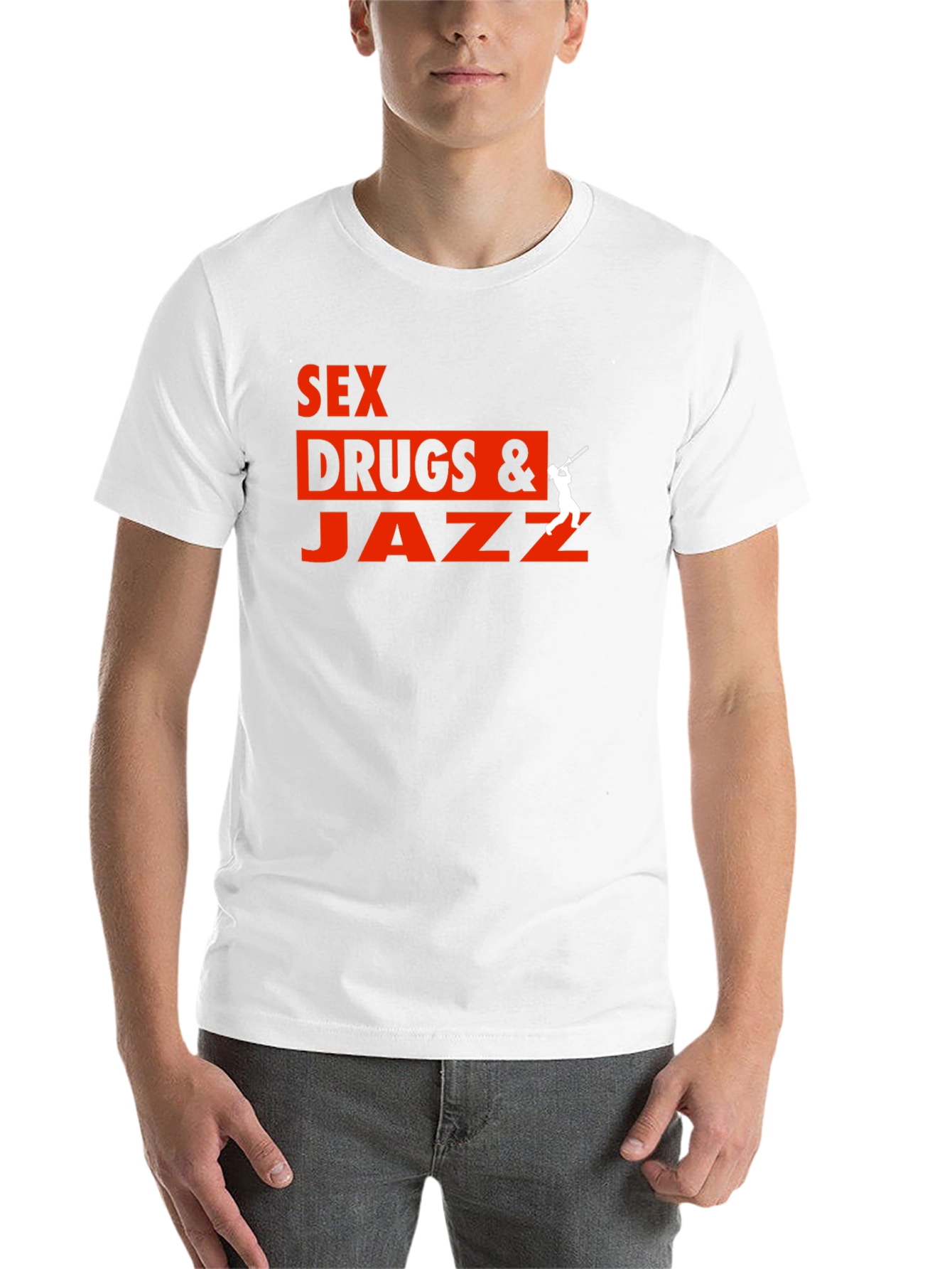 Black Sex Drugs & Jazz Graphic T-Shirt view 14