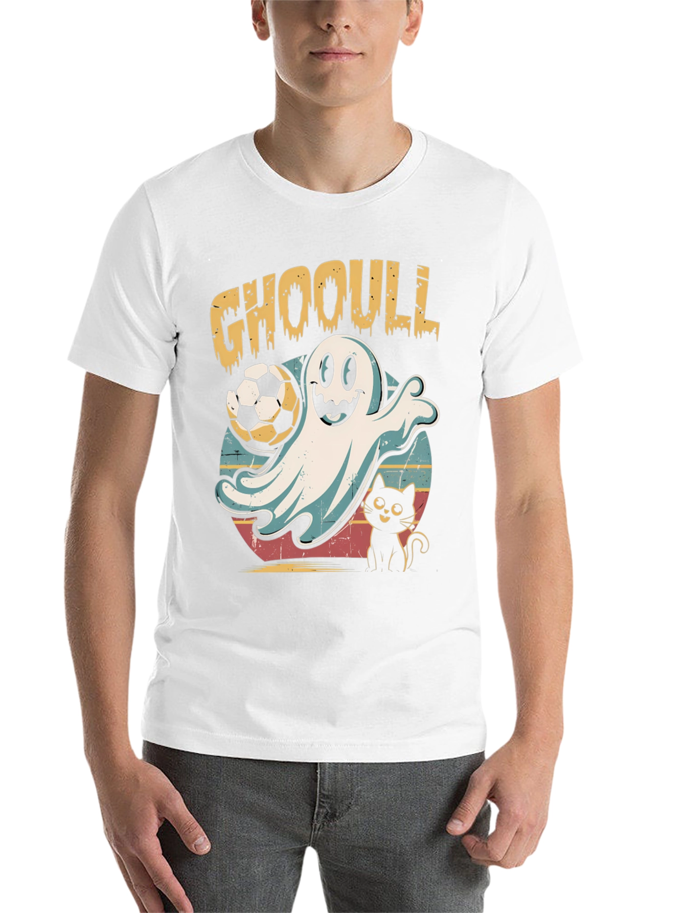Black GHOOULL Soccer Ghost T-Shirt view 14