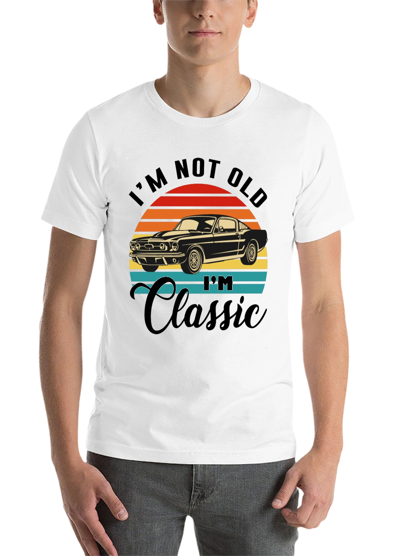 Black I'm Not Old I'm Classic Car T-Shirt view 14