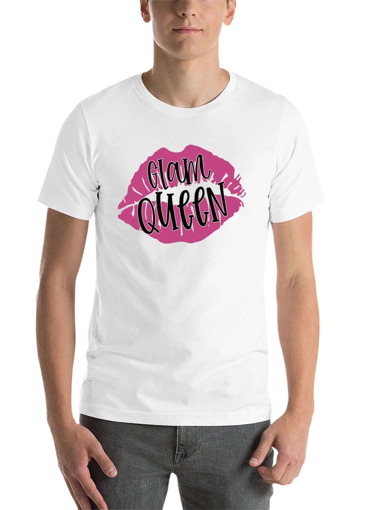 Black Glam Queen Lips Graphic T-Shirt view 14