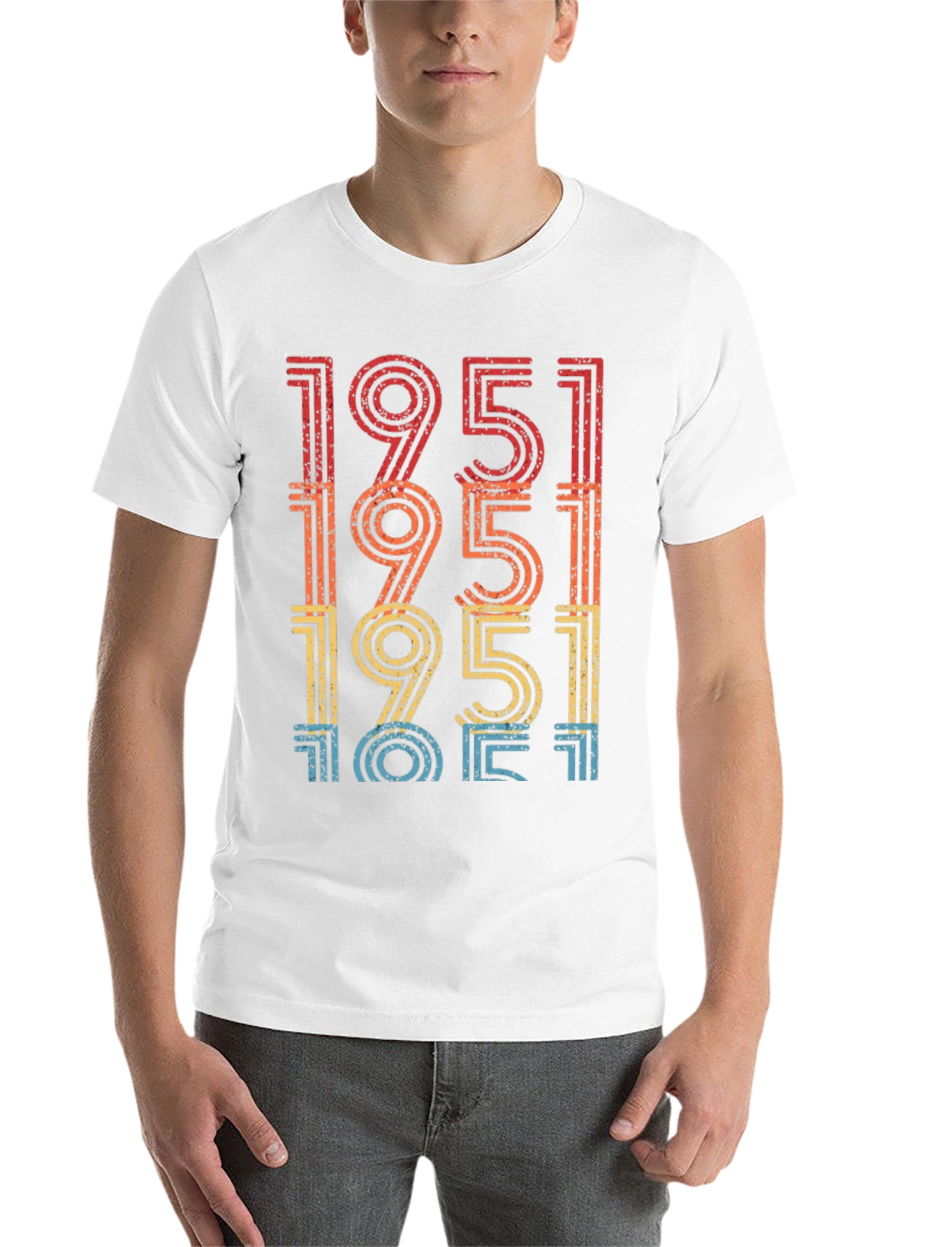 Black Retro 1951 Birthday T-Shirt view 14