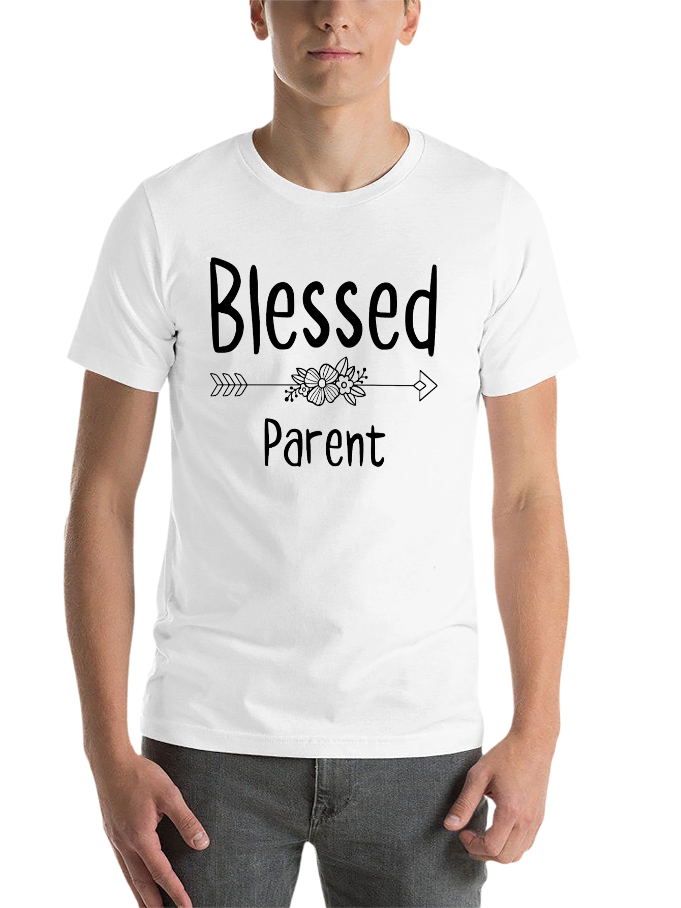 Blessed Parent Graphic Tee - Black - 14