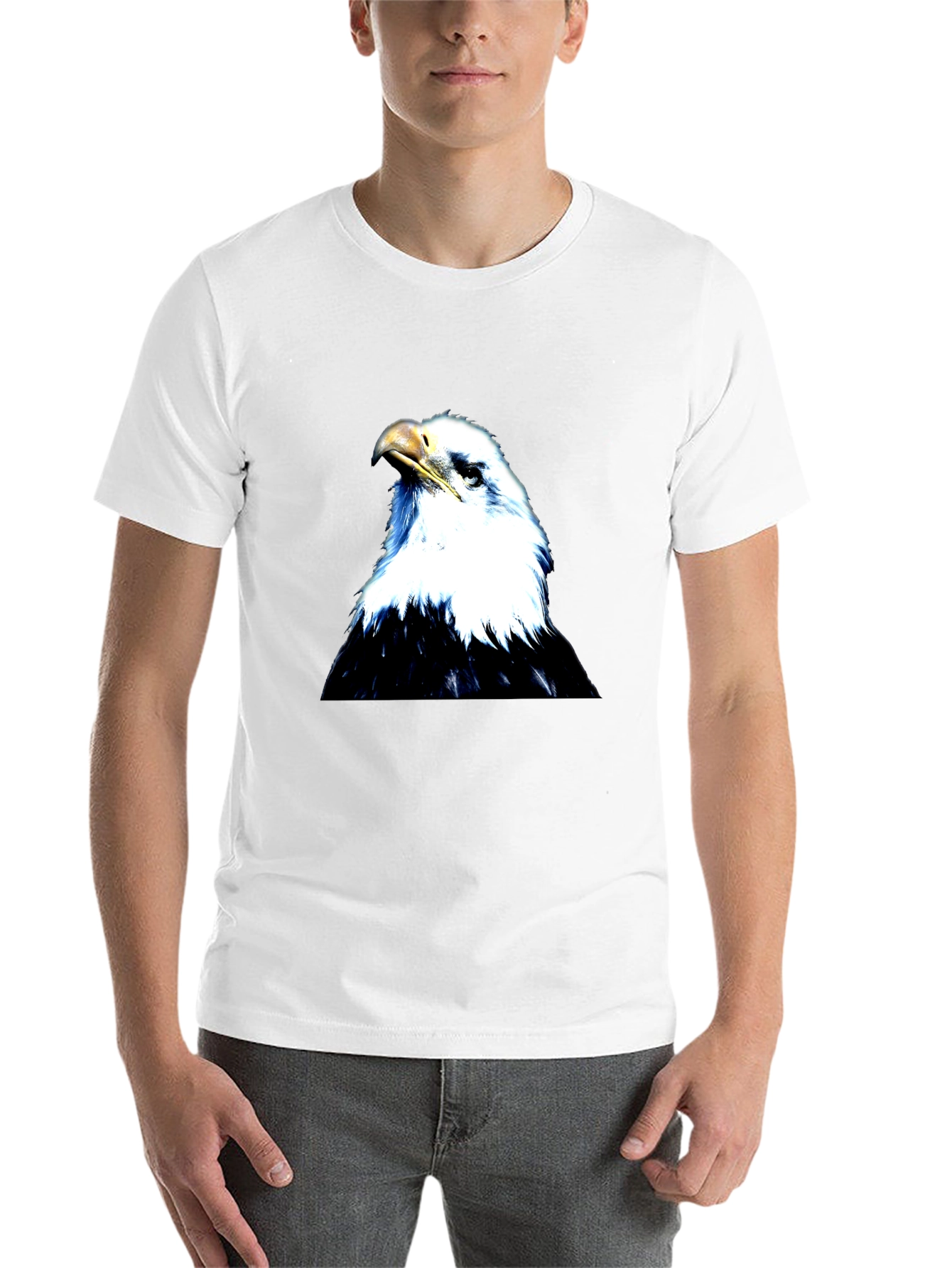 Black Eagle Graphic Black T-Shirt for Men view 14
