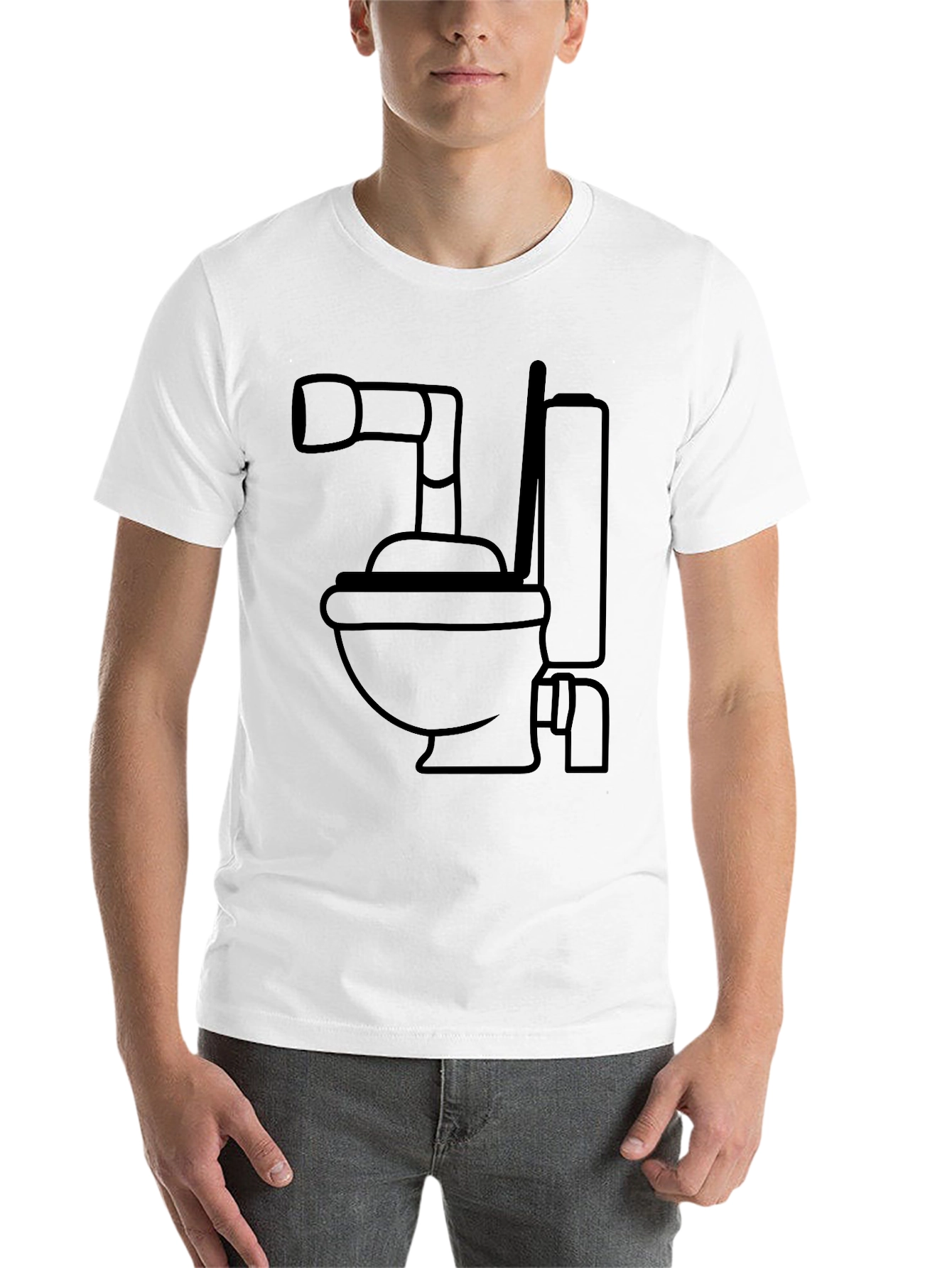 Black Toilet Humor T-Shirt - Bold Graphic Tee for Bathroom Enthusiasts view 14