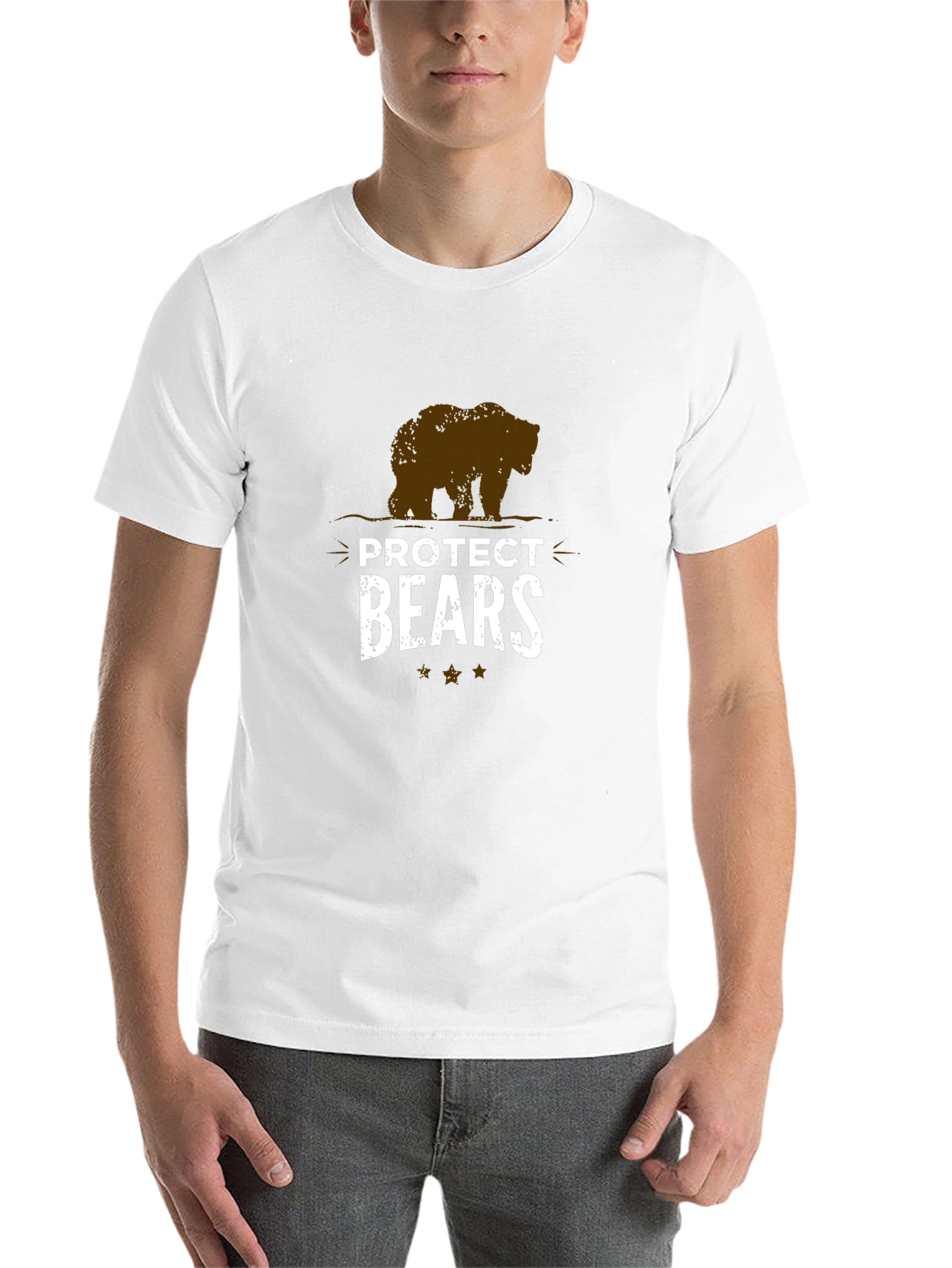 Black Protect Bears Graphic T-Shirt - Animal Lover Tee view 14