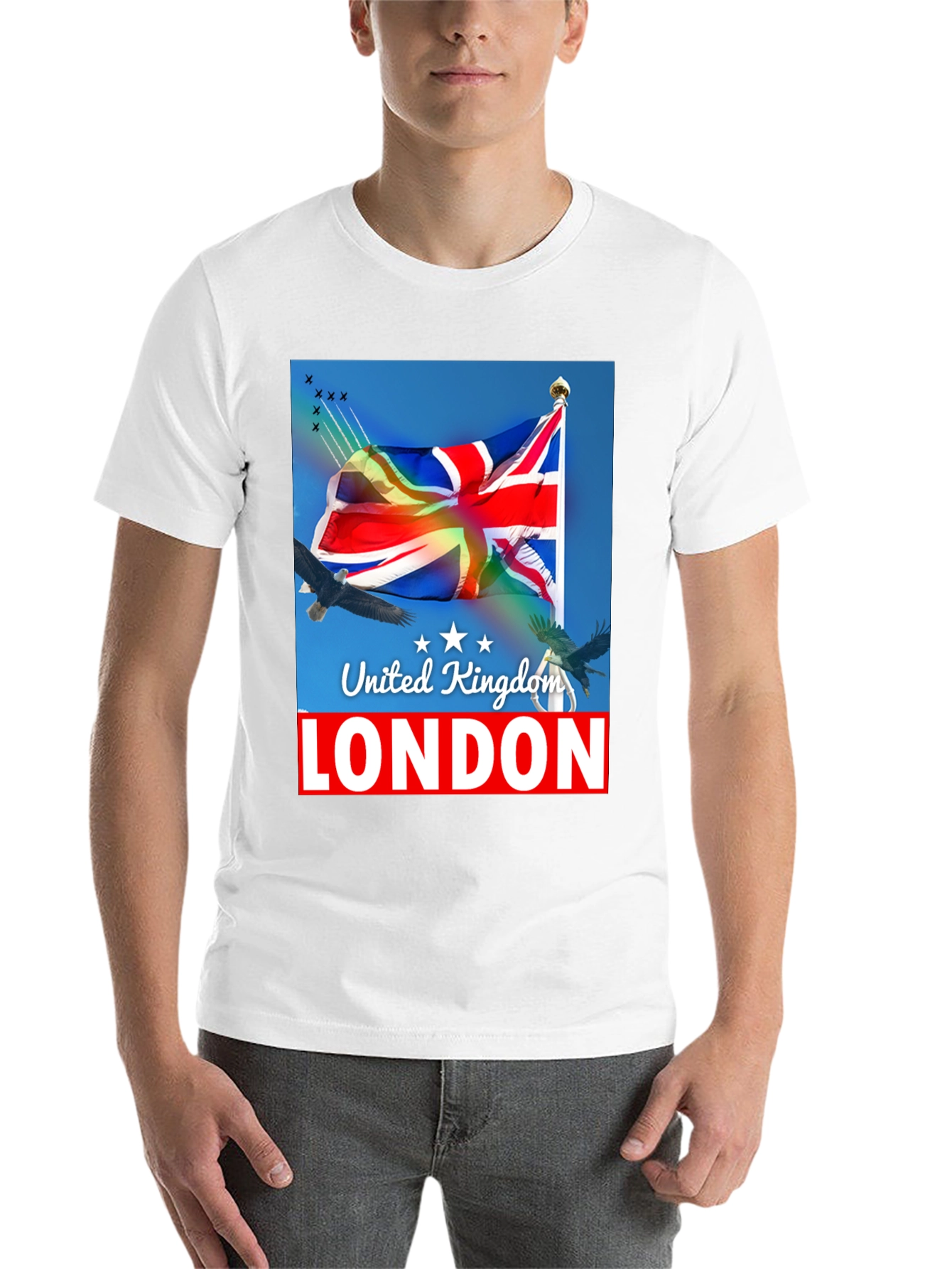 United Kingdom London Flag Graphic T-Shirt - 14