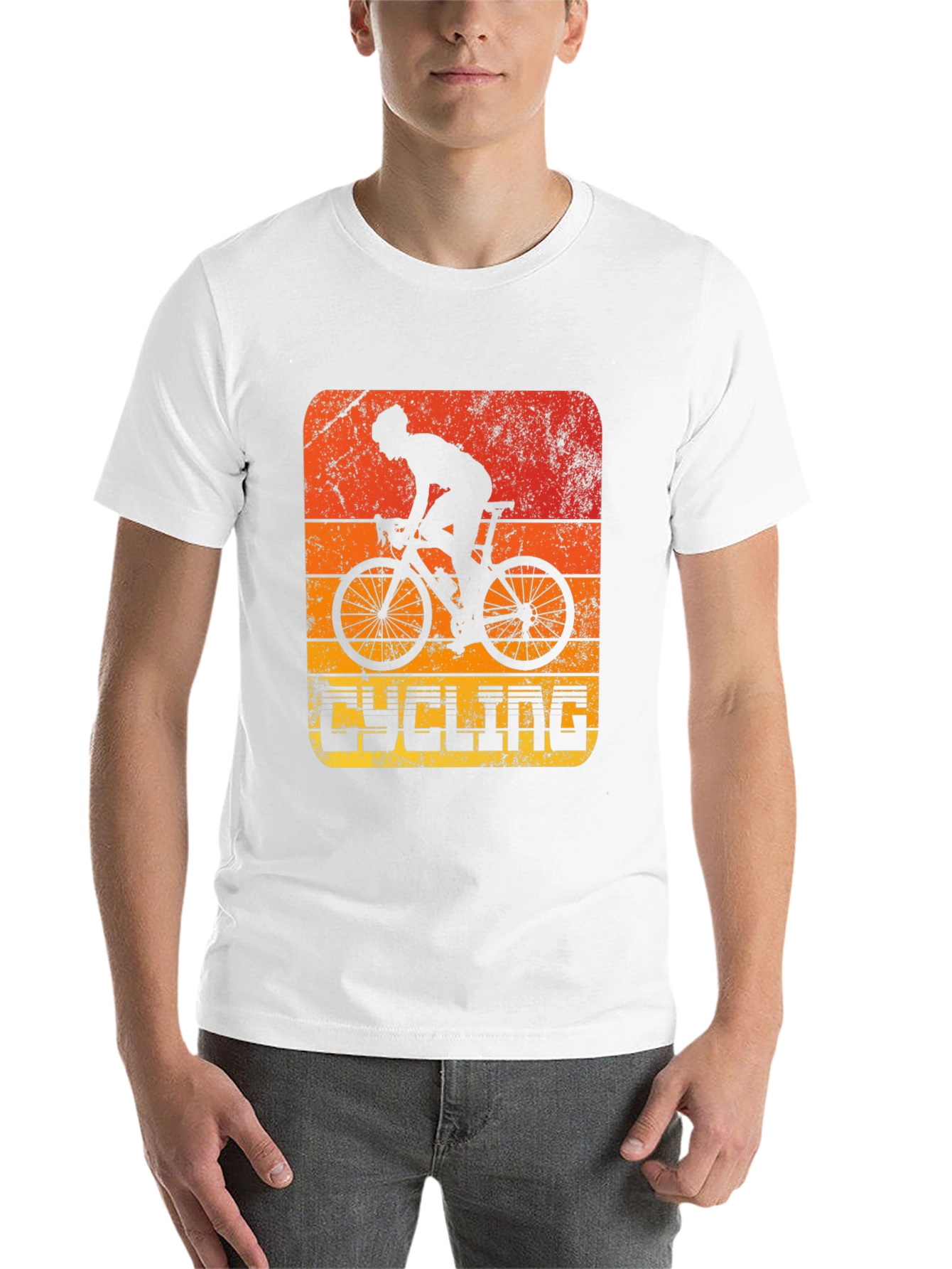 Black Retro Cycling T-Shirt - Stylish Cyclist Graphic Tee view 14