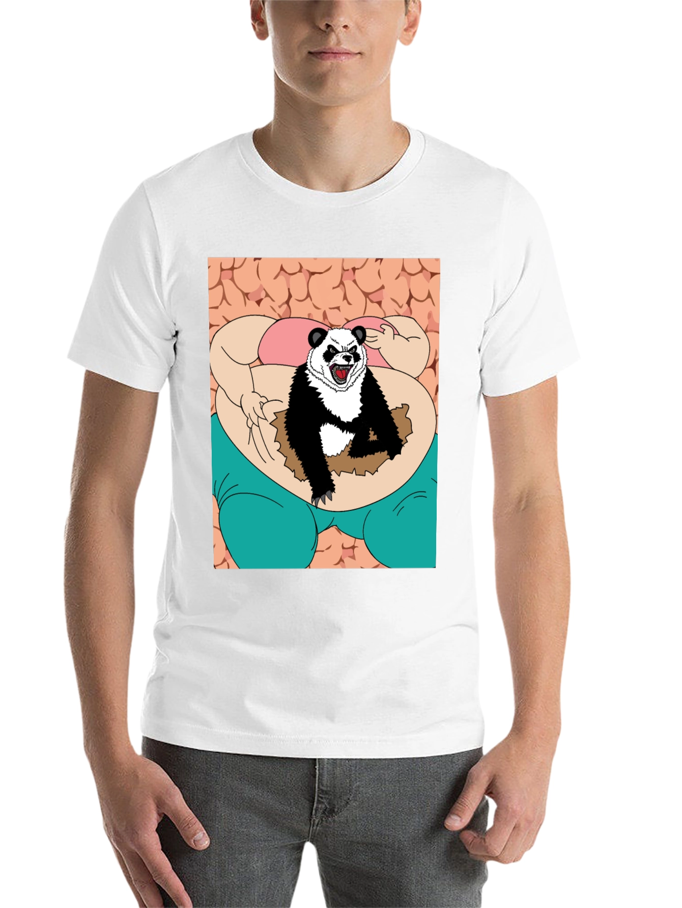 Black Funny Panda T-Shirt view 14
