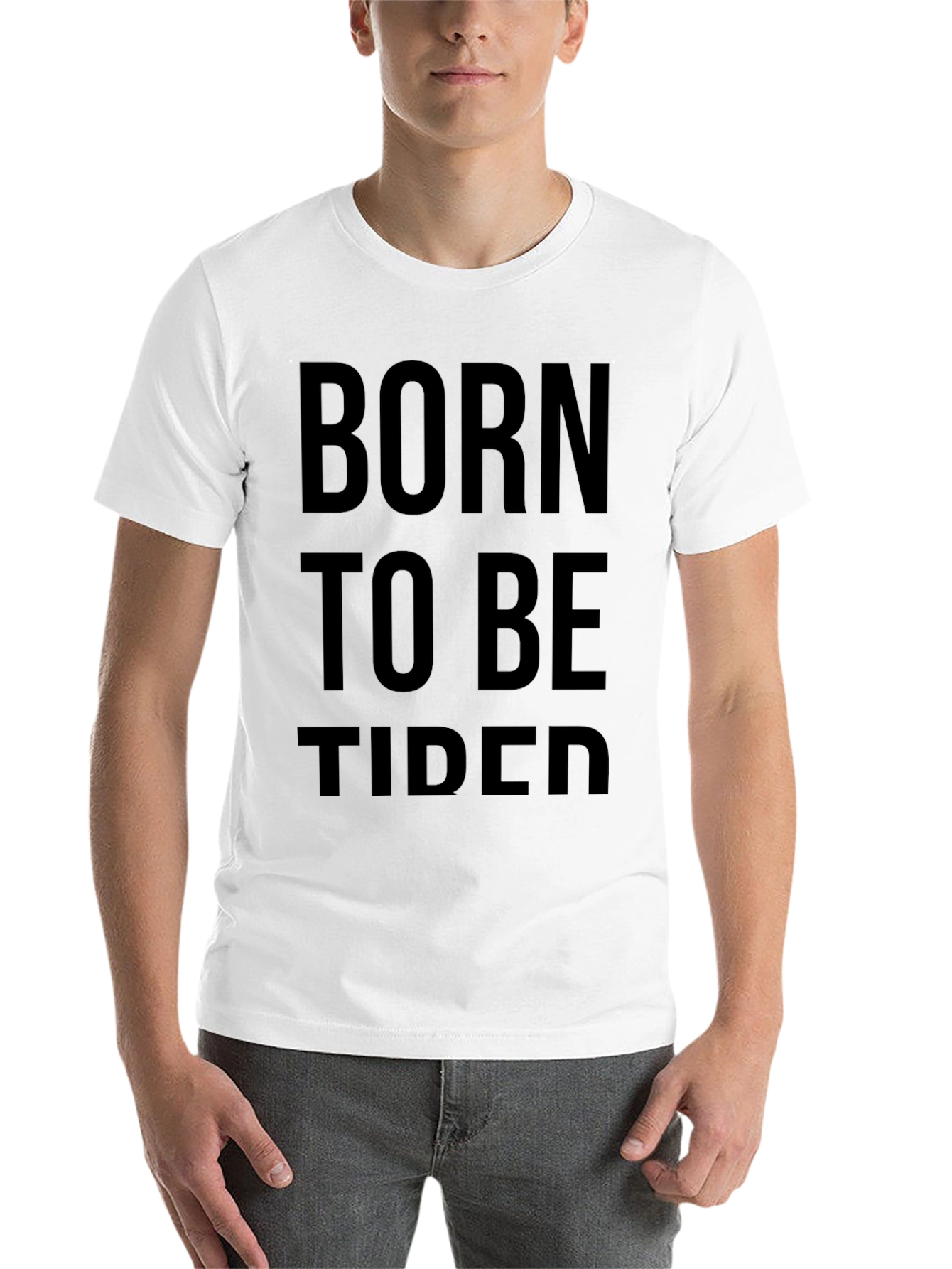 Black Born to Be Tided Black Graphic Tee view 14