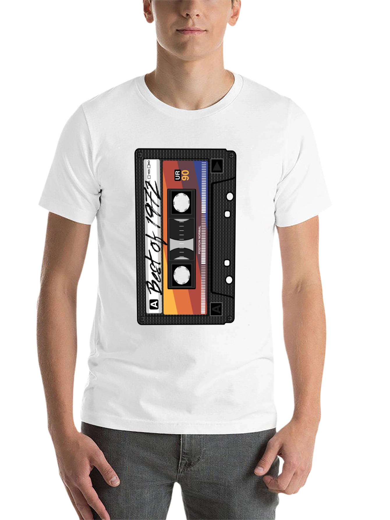 Black Best of 1972 Cassette Tape Graphic T-Shirt view 14