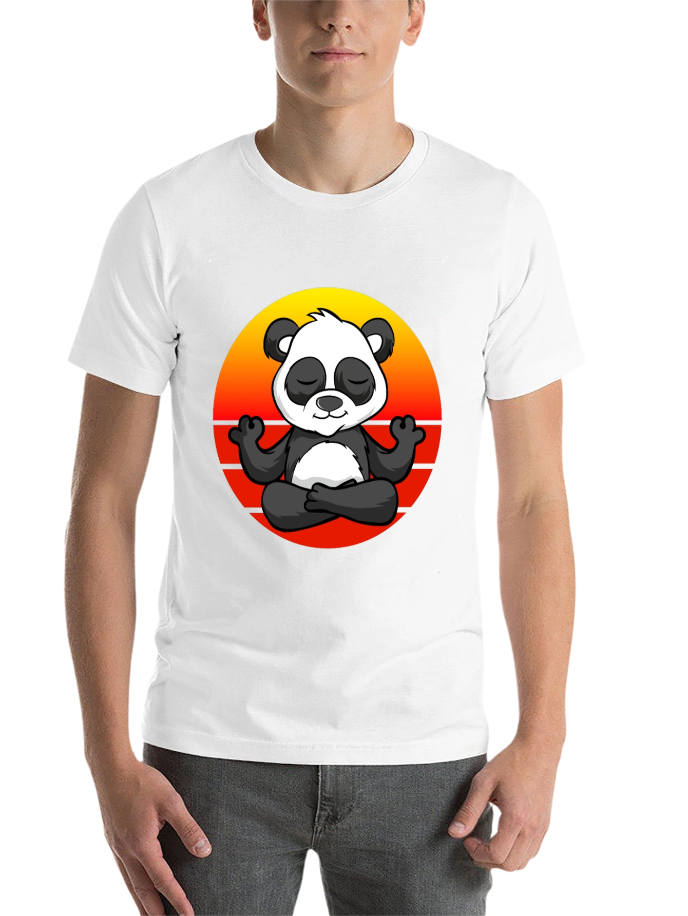 Black Zen Panda Graphic Tee - Black T-Shirt view 14