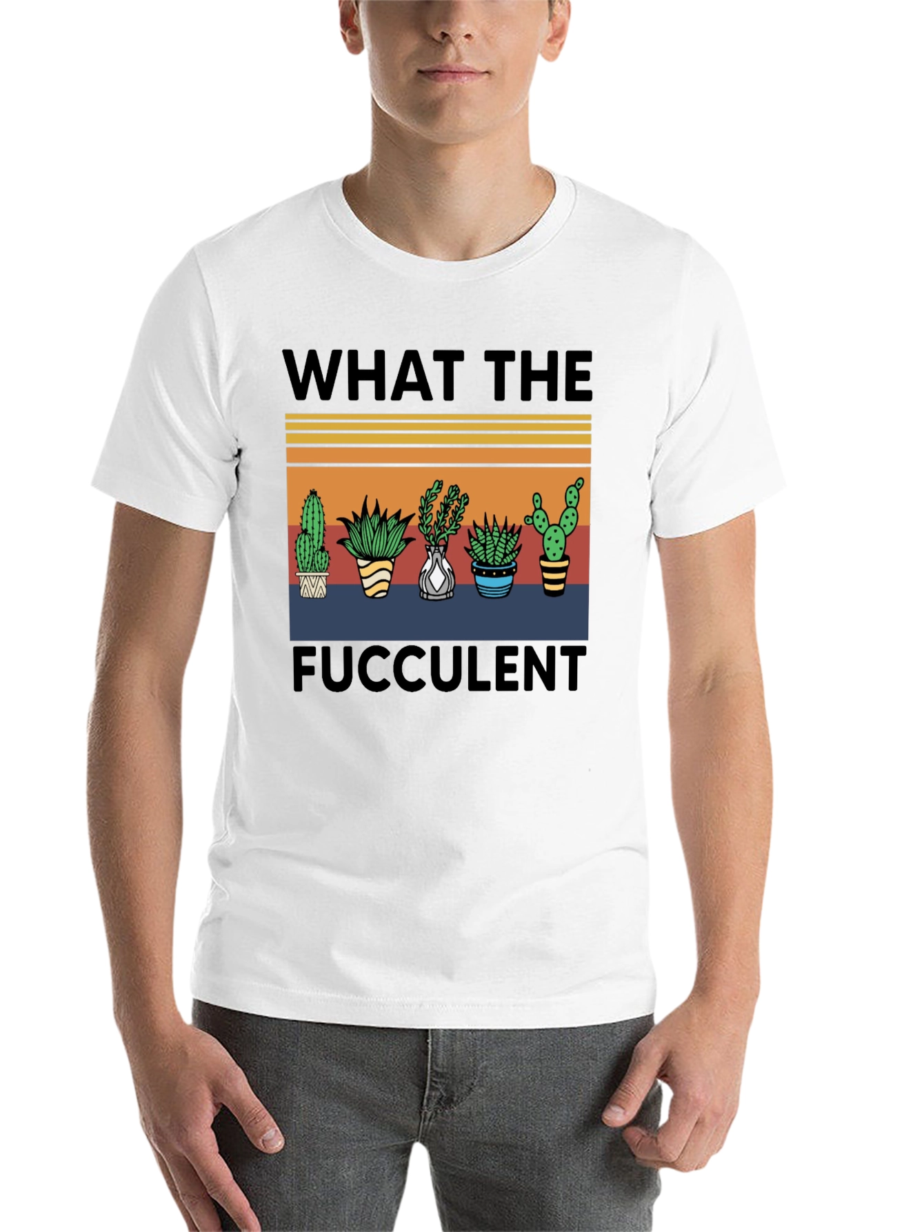 Black What The Fucculent T-Shirt view 14