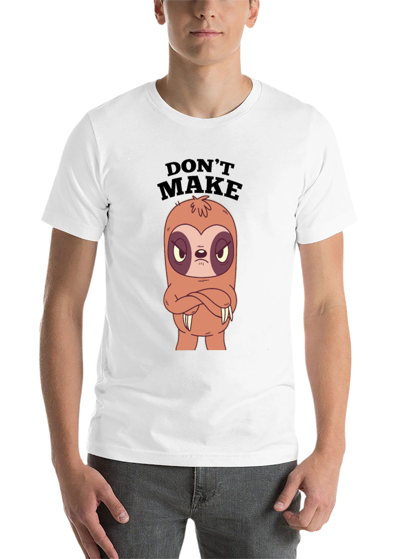 Black Don't Make Me Angry Sloth Graphic Tee view 14
