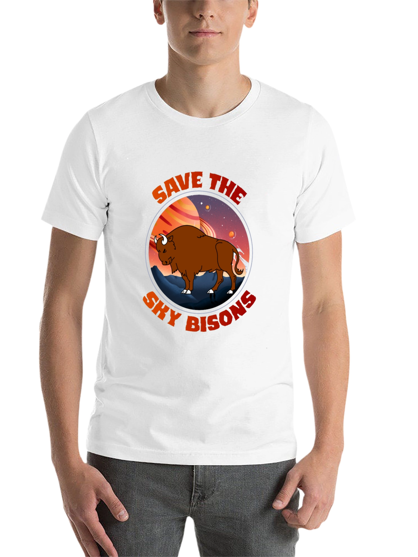 Black Save The Sky Bisons Graphic T-Shirt view 14