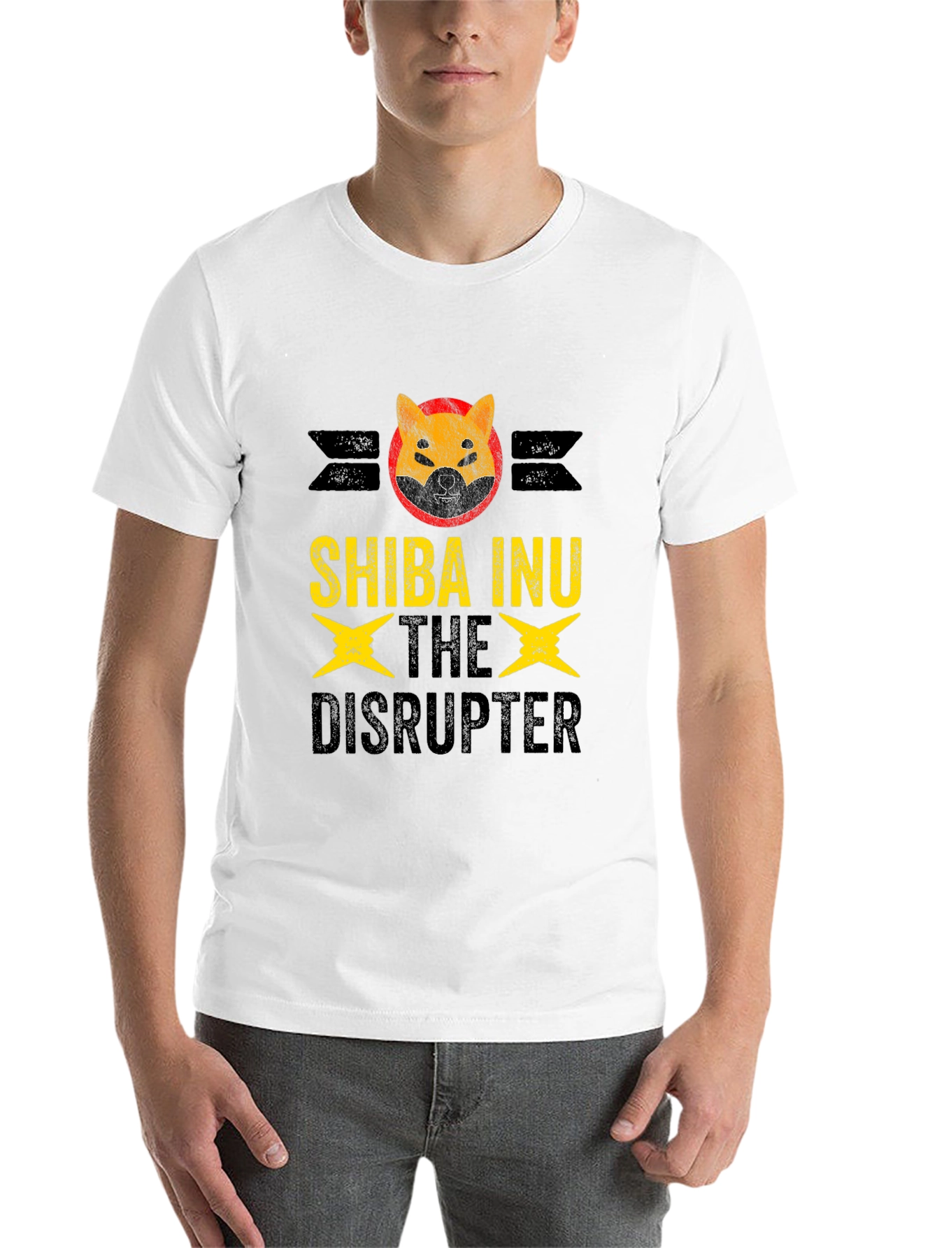 Black Shiba Inu Disruptor Graphic Tee view 14