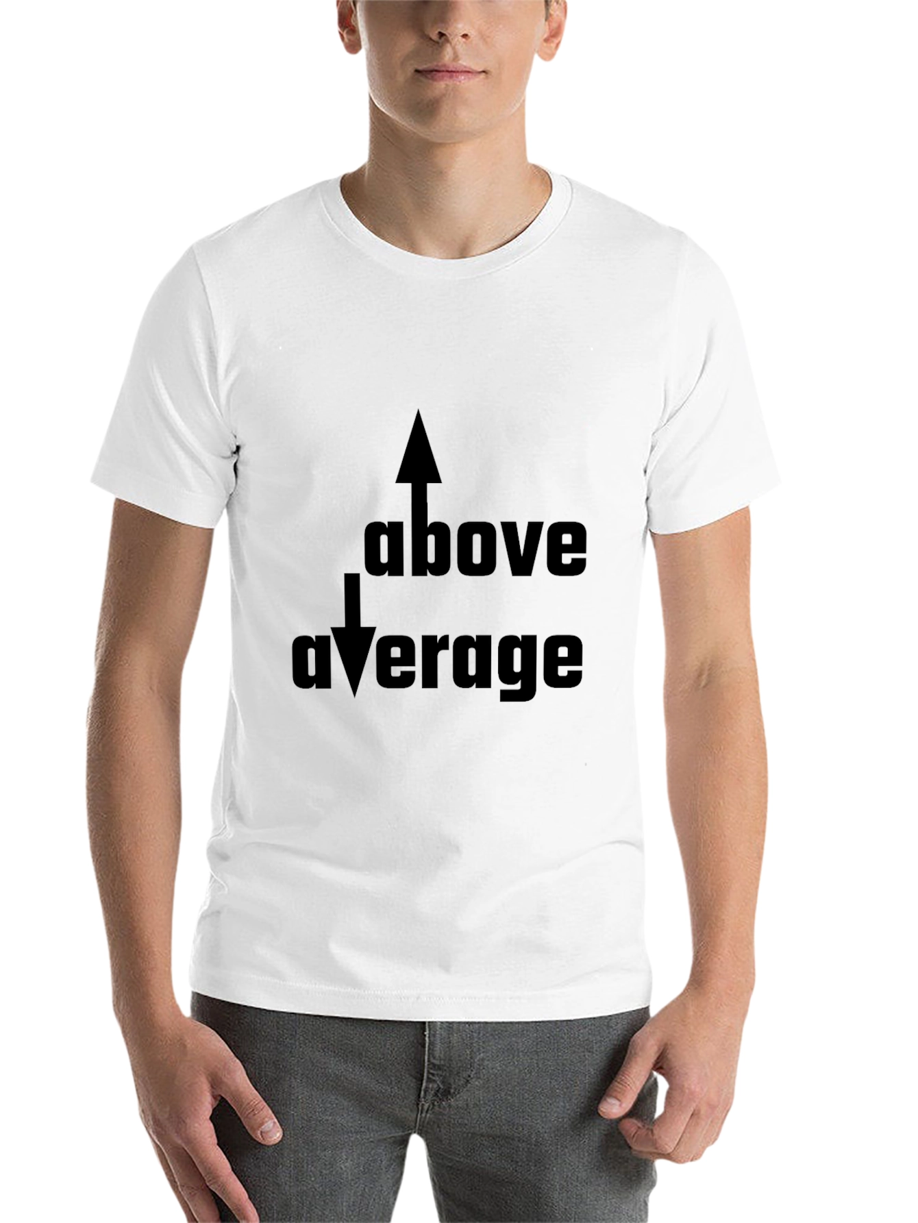 Black Above Average Graphic Black T-Shirt view 14
