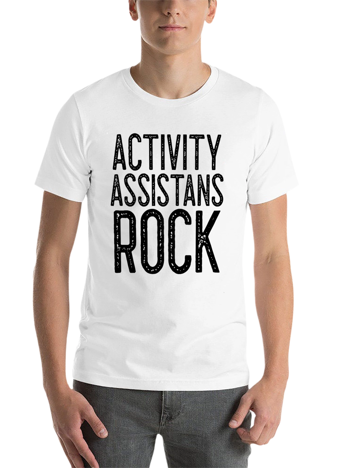 Black Activity Assistants Rock Black Graphic Tee Shirt view 14