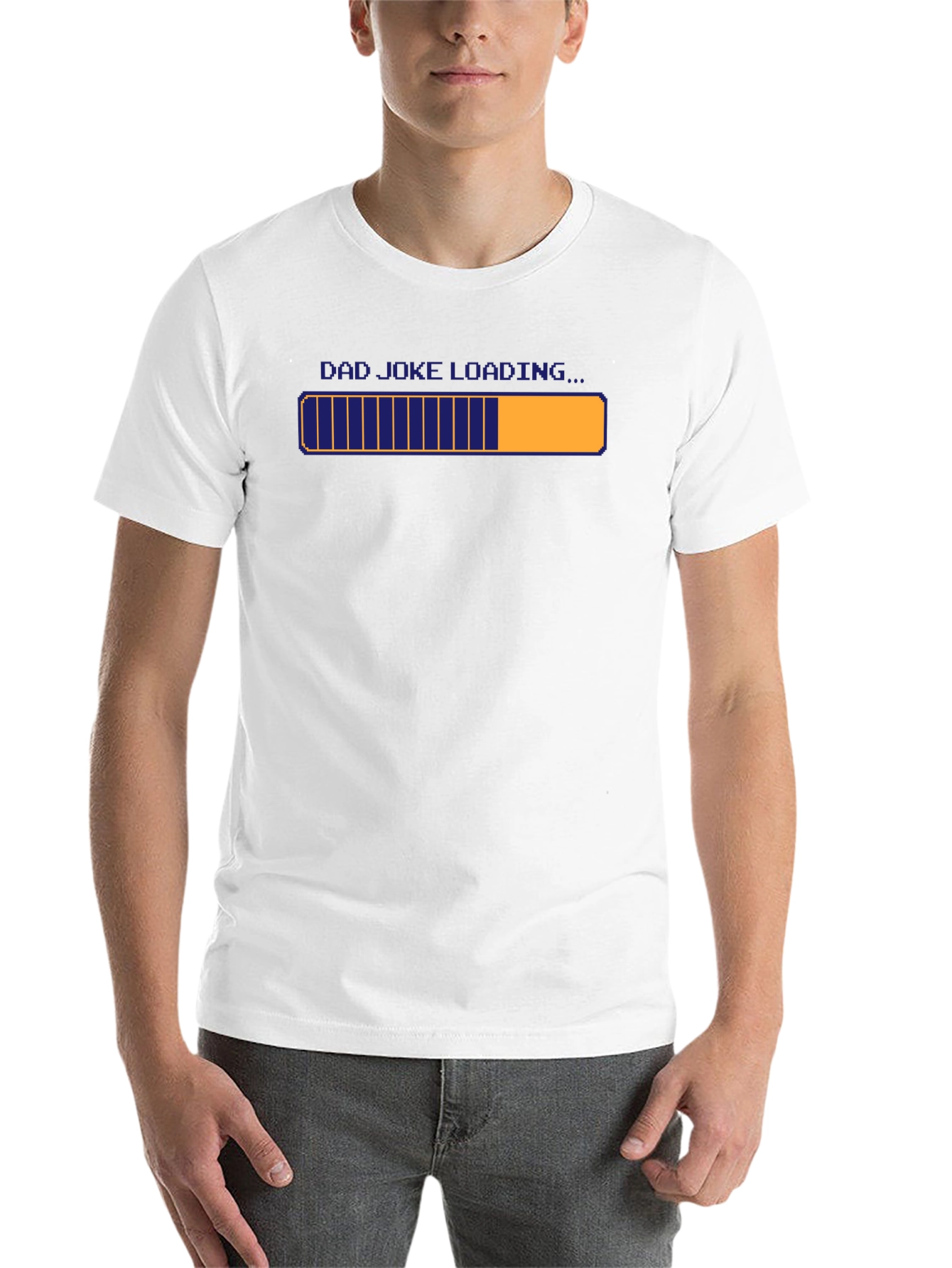 Black Dad Joke Loading T-Shirt - Humorous Graphic Tee view 14