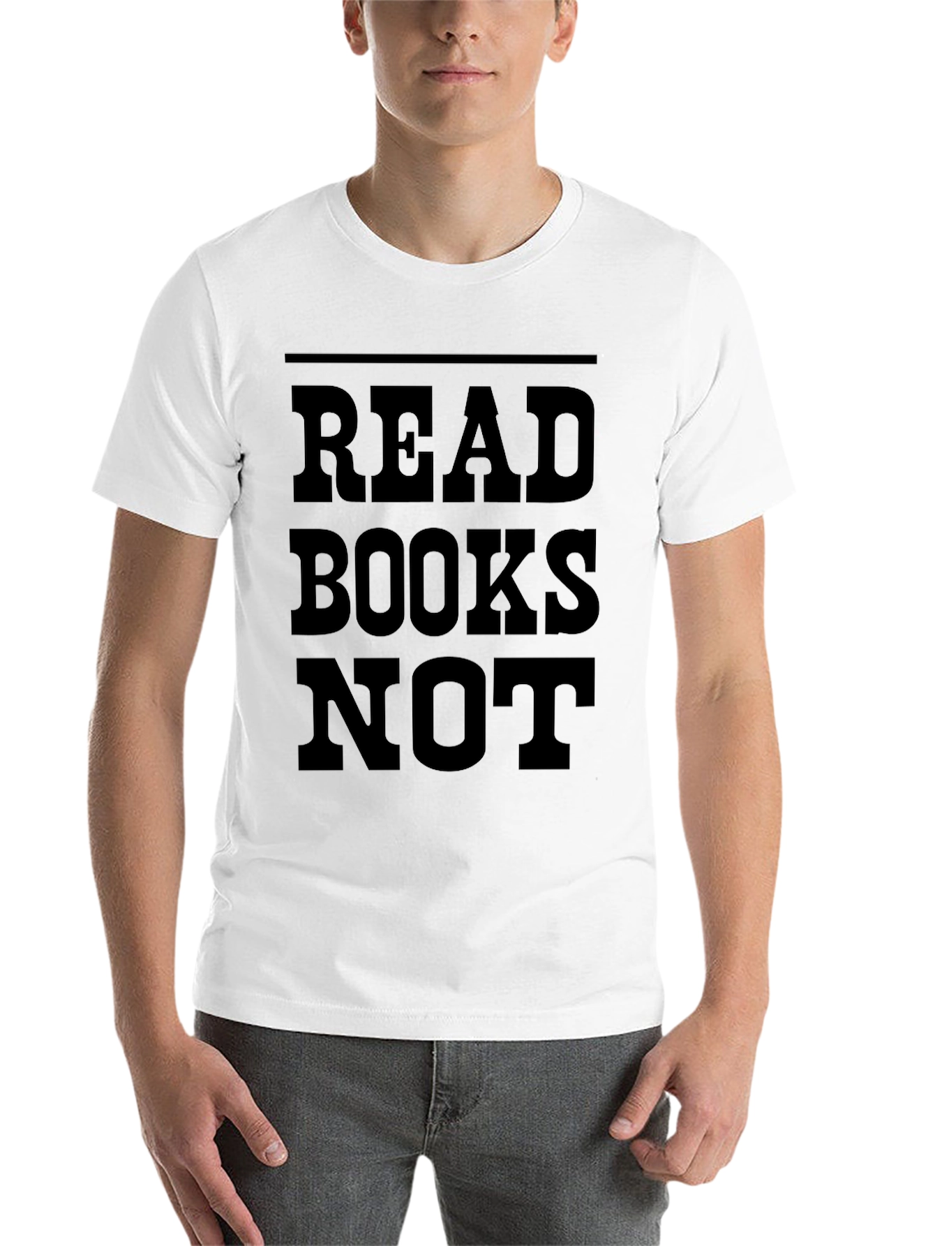 Black Read Books Not T-Shirt - Literary Apparel view 14