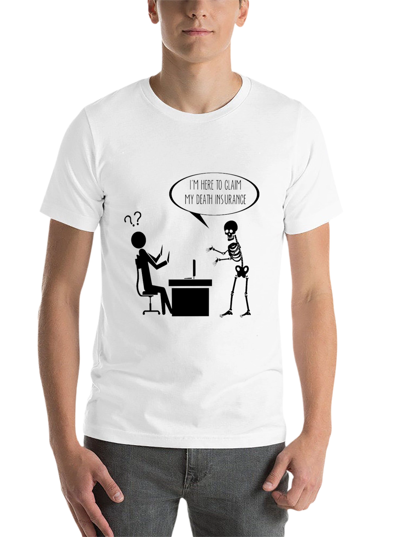 Black Claim My Death Insurance T-Shirt view 14