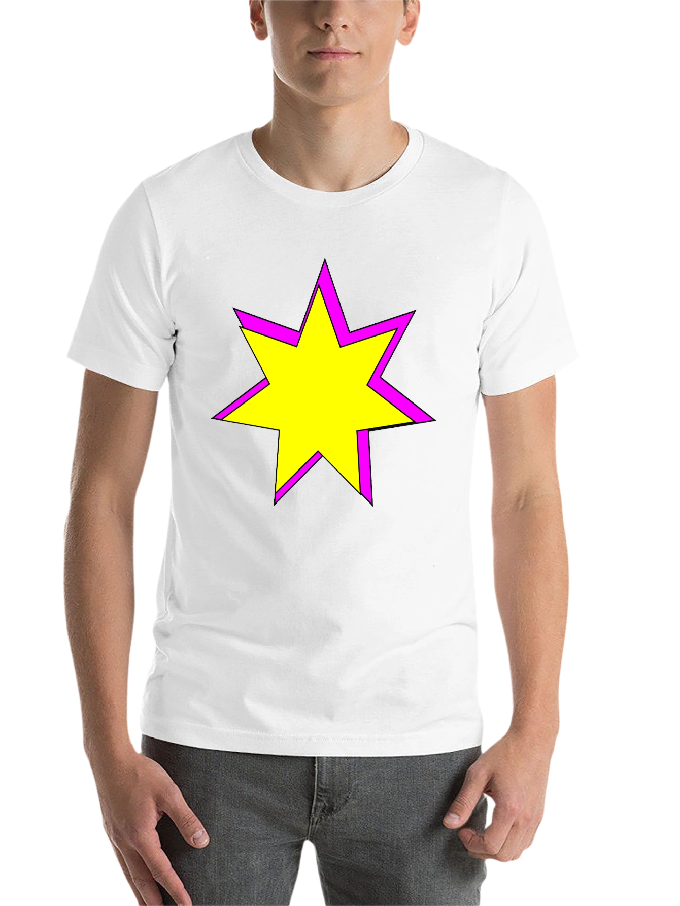 Black Star Graphic Tee - Casual Black T-Shirt view 14