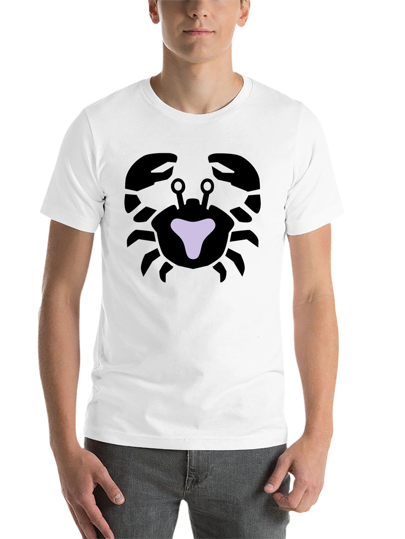 Black Crab Graphic Tee - Black Cotton T-Shirt view 14