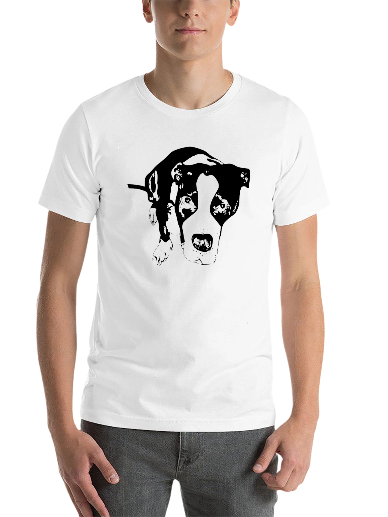 Black Dog Graphic Print Black T-Shirt view 14