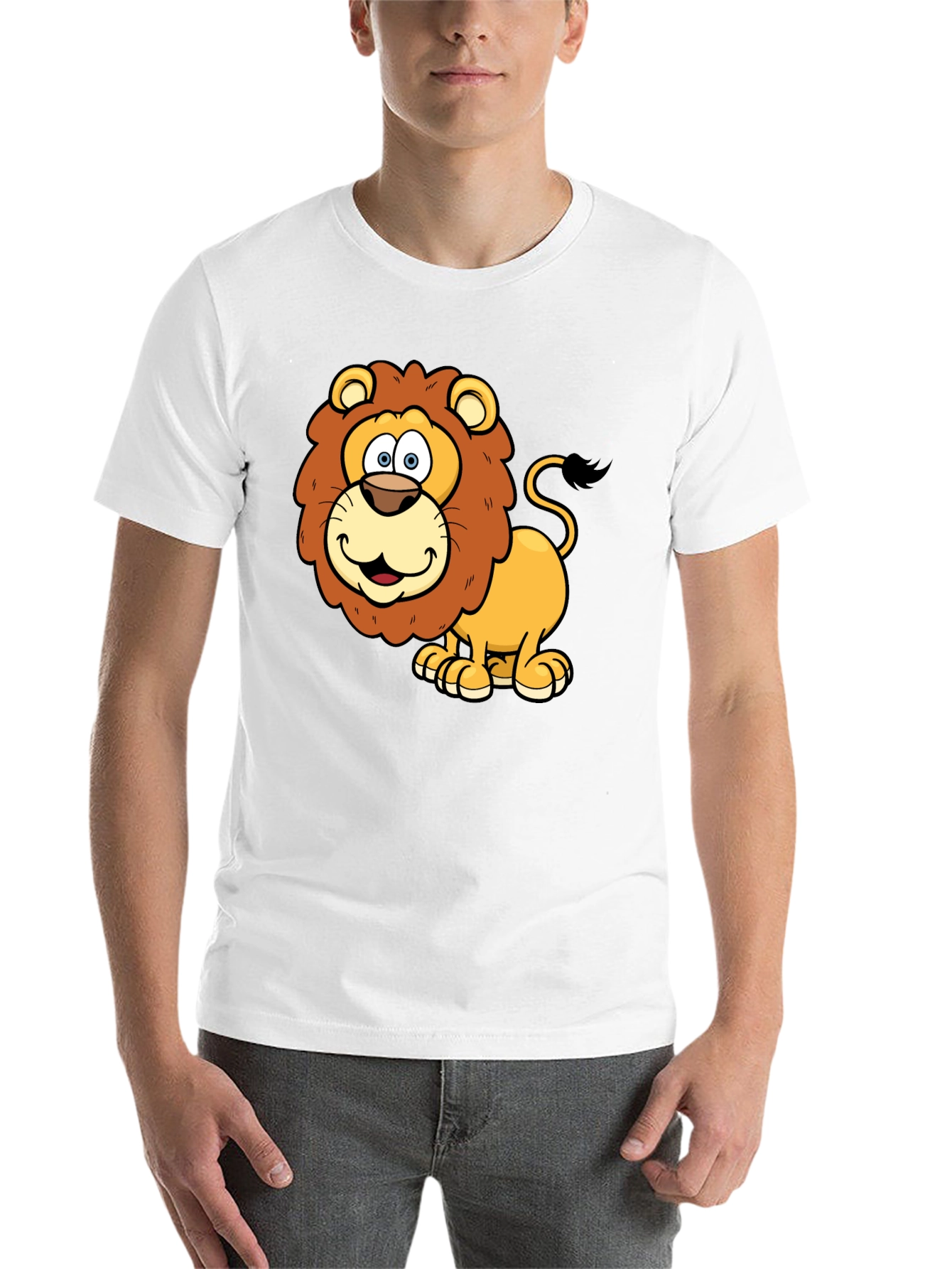 Black Lion Cartoon Graphic T-Shirt view 14