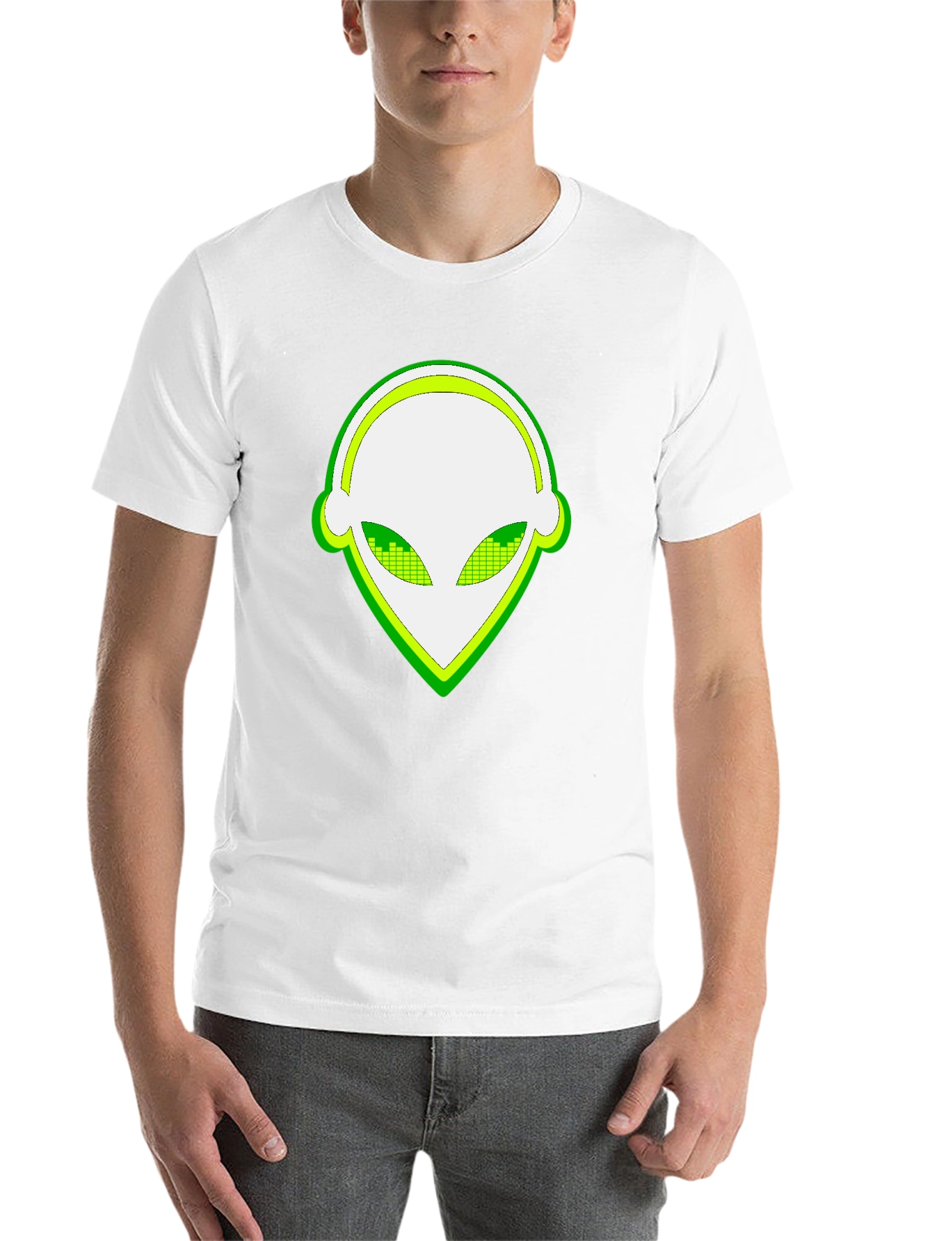 Black Alien Head T-Shirt - Cool Graphic Tee view 14