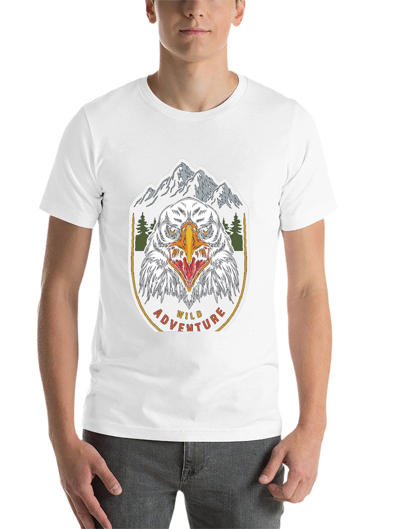 Black Wild Adventure Eagle Graphic T-Shirt view 14